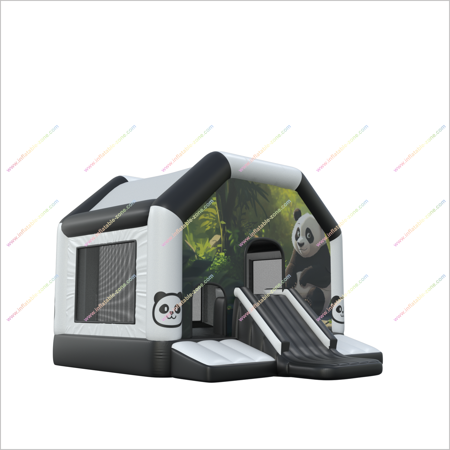 Adorable Panda Bouncy Castle Combo Slide Bouncer Near Me Adventure Inflatables Jumpy House With Slide - Inflatable-Zone