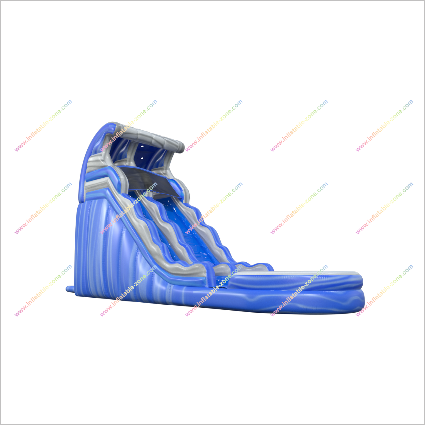 Inflatable Wave Single Lane Water Slide With Splash Pool Best Kids Inflatable Waterslide For Backyard - Inflatable-Zone