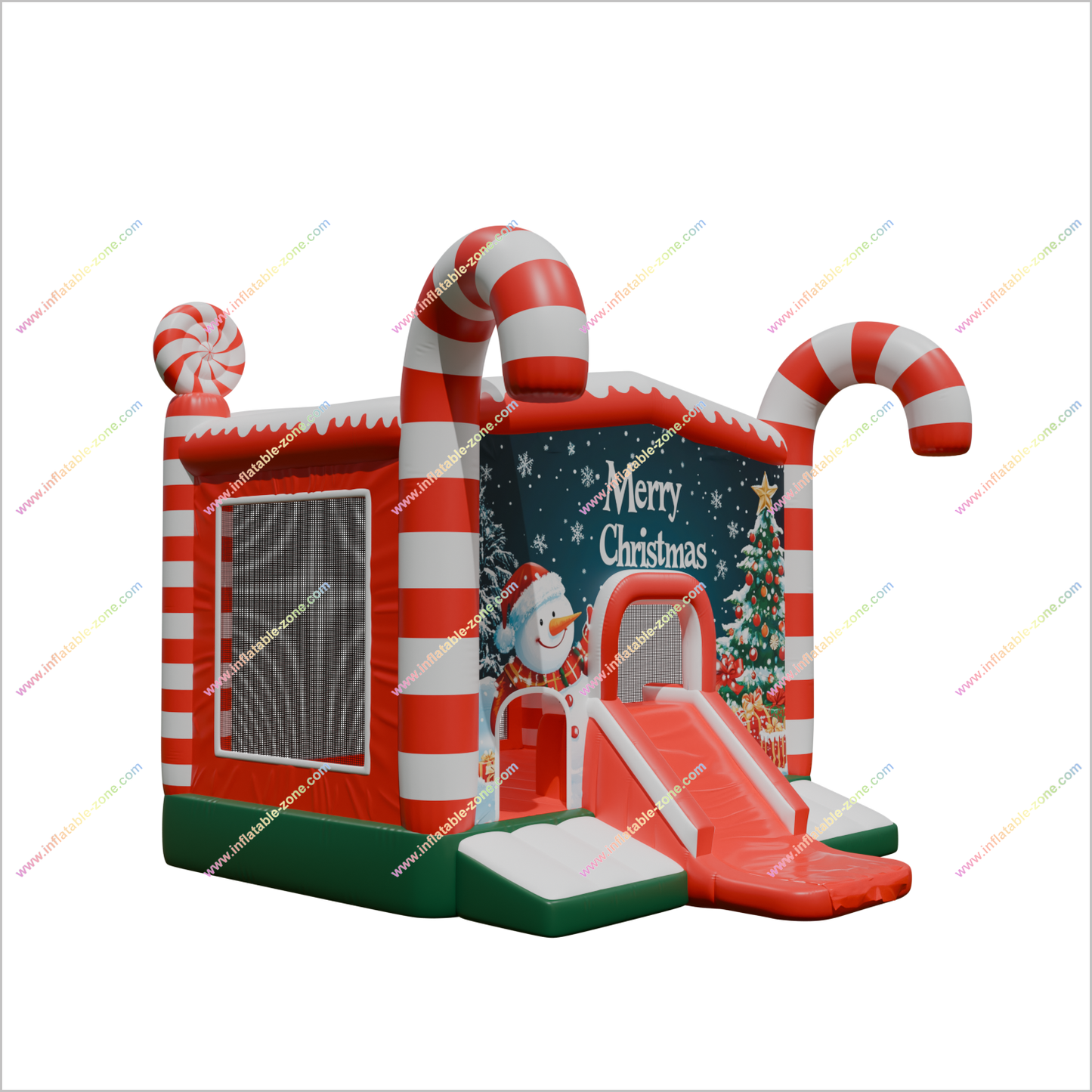 Candy Cane Land Target Inflatable Jumping Castle Christmas Tree And Snowman Bounce House Park Near Me - Inflatable-Zone