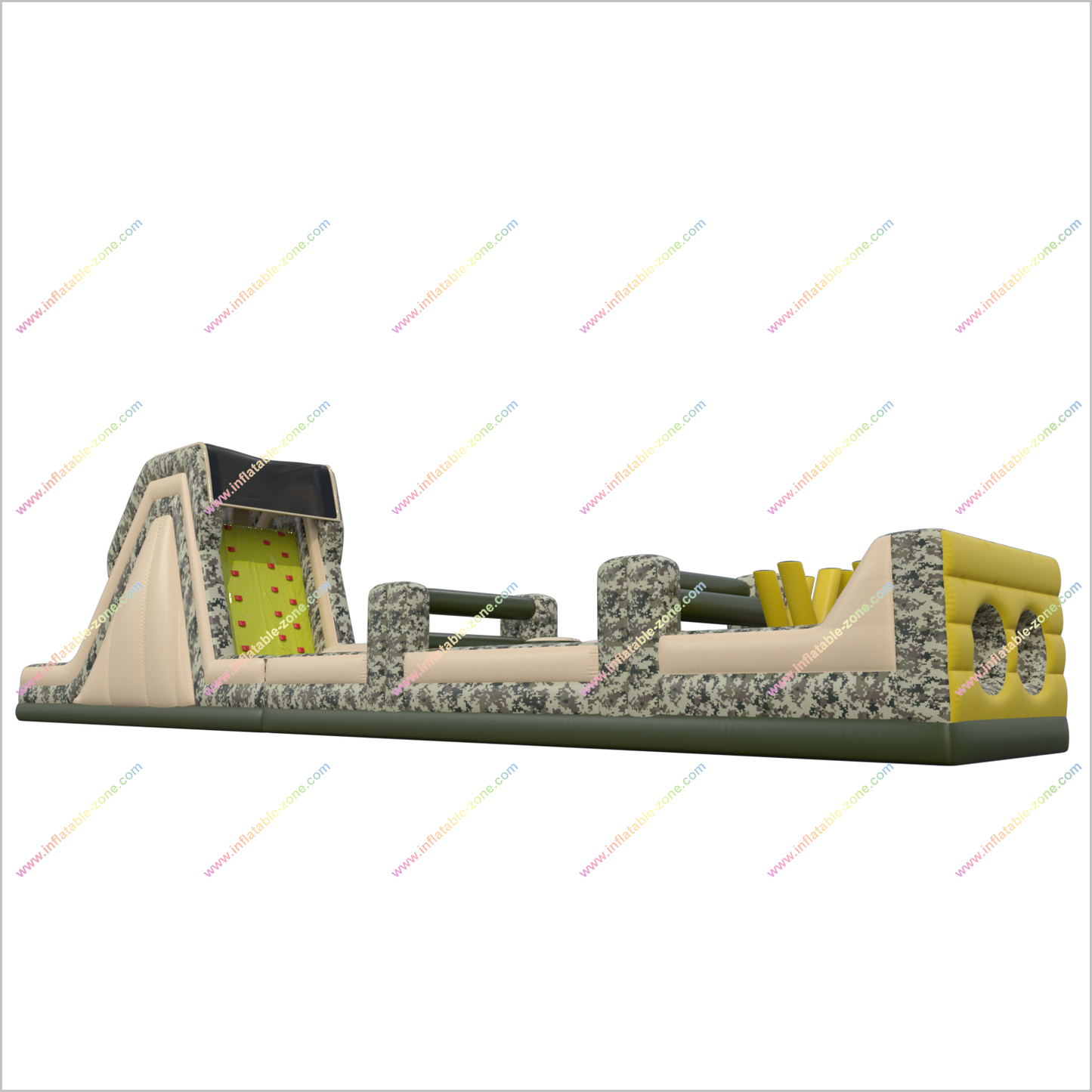 Army Inflatable Assault Course Inflatable Obstacle Race Commercial Inflatable Obstacle Course With Slide - Inflatable-Zone