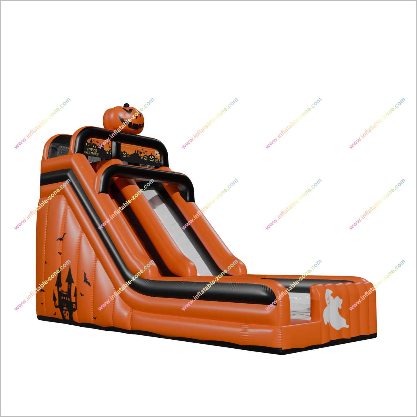 Funny Halloween Pumpkins Inflatable Slide Rental Outdoor Play Toys Jump And Slide Bouncer - Inflatable-Zone