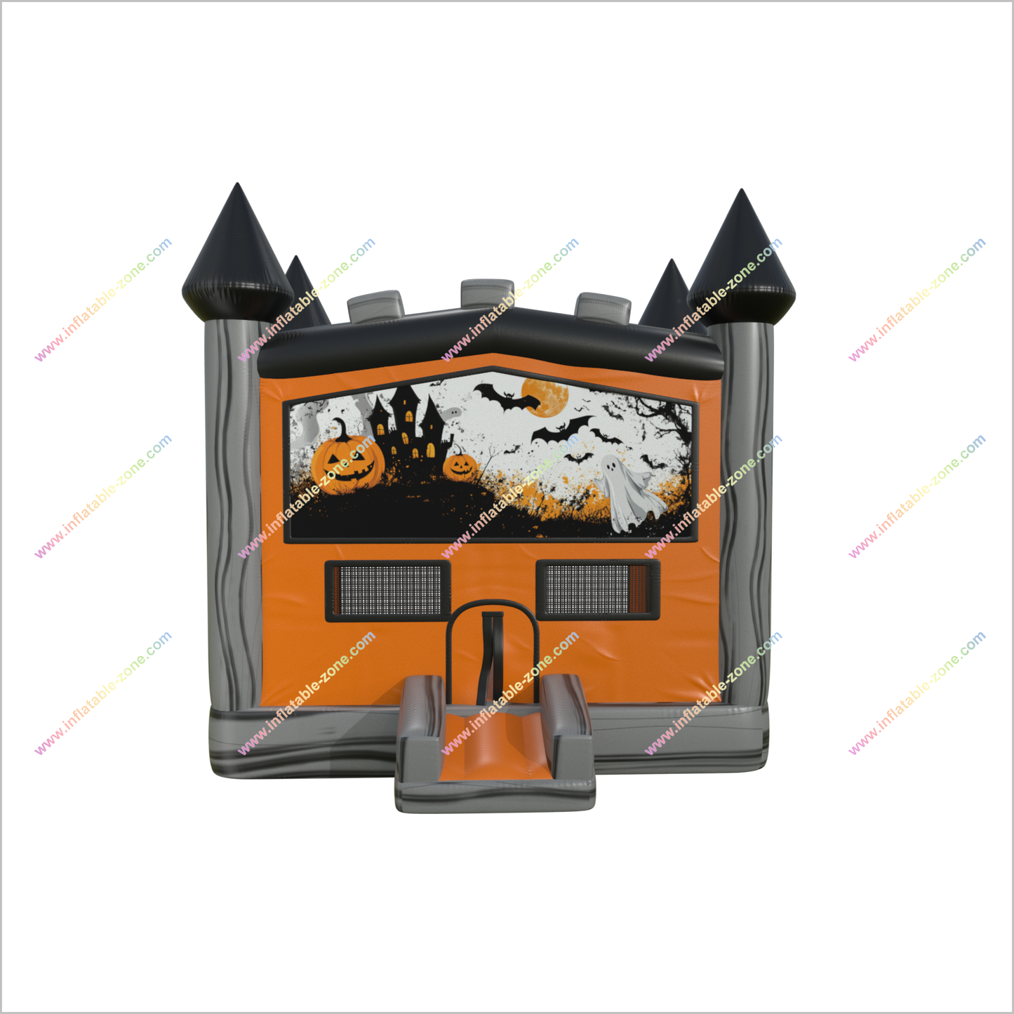 Small Commercial Bouncy Castle Ghost Face Pumpkin Halloween Theme Bounce House Indoor Inflatable Play Area - Inflatable-Zone