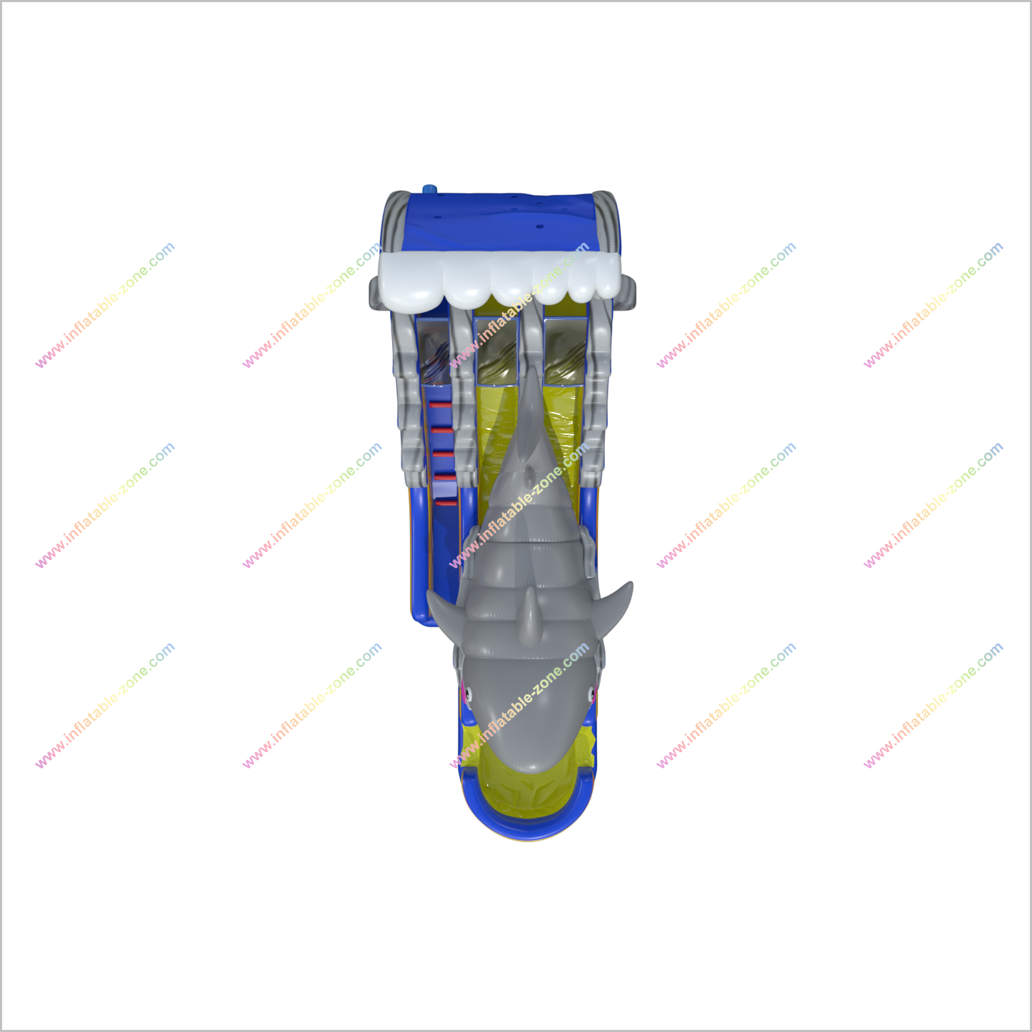 Giant Shark Inflatable Pool Water Slide Sunny Fun Entertainment Inflatable Dual Lane Water Slide For Yard - Inflatable-Zone