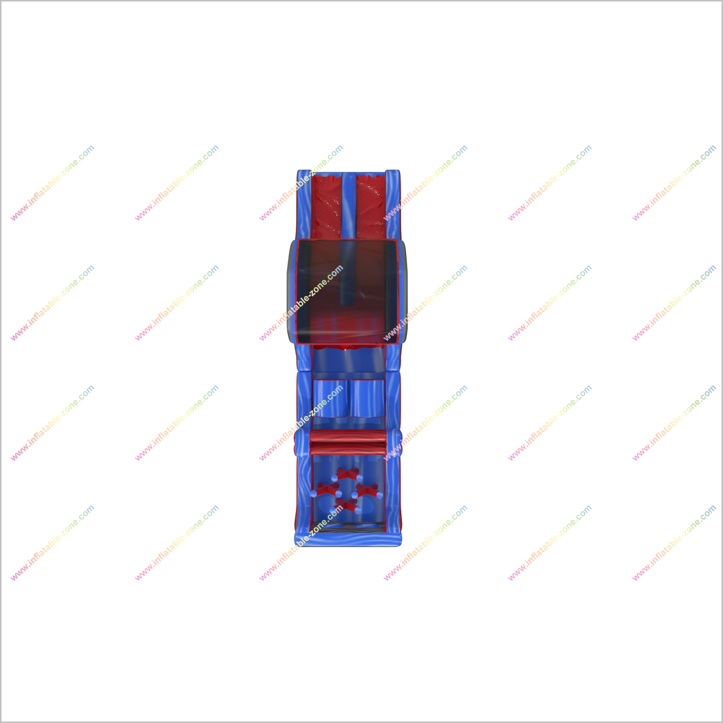 Happy Hop Obstacle Inflatable Course Bouncer Double Lane Slide Inflatable Rock Wall Obstacle Course Jumper - Inflatable-Zone