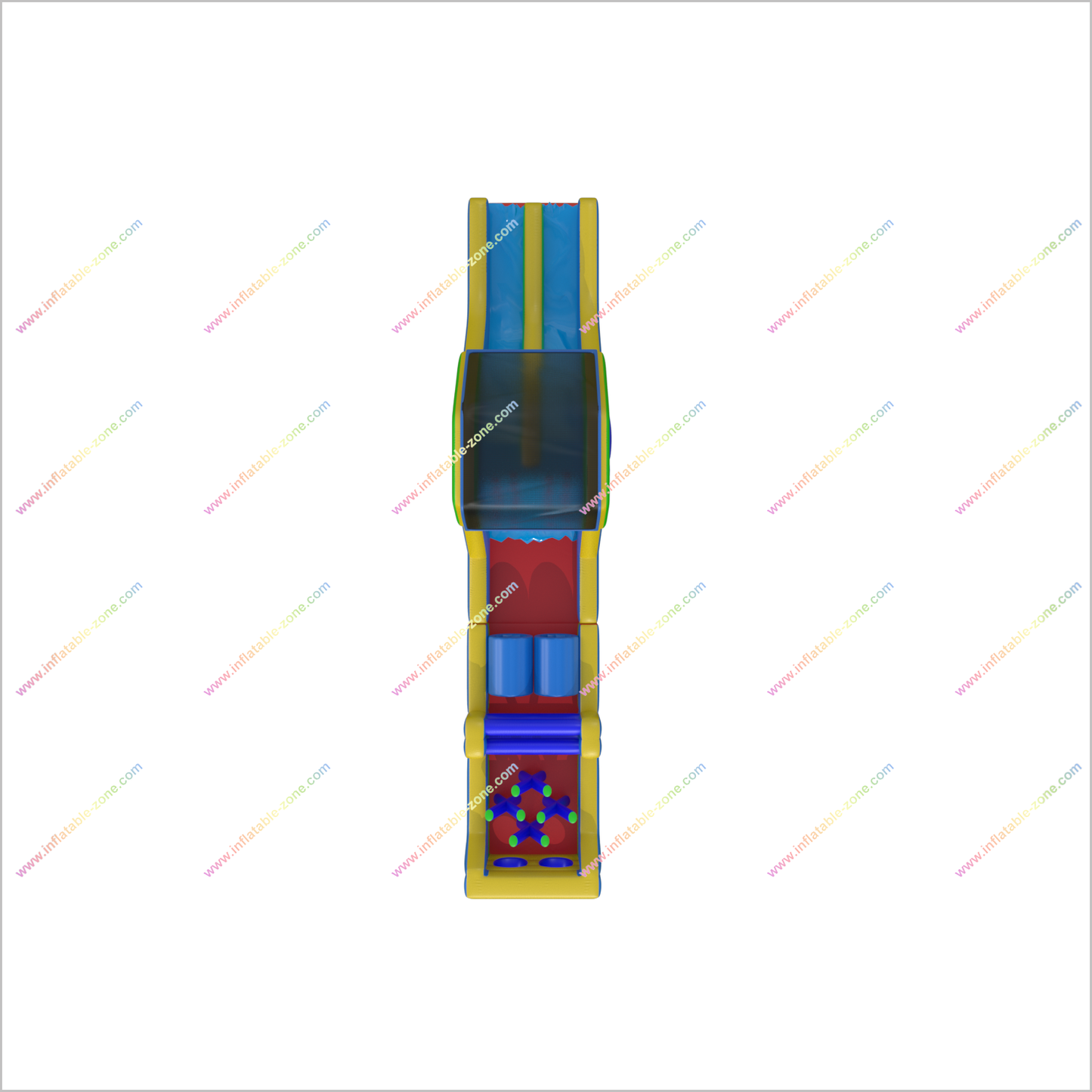 Rainbow Obstacle Course Retro Rock Climb Slide Commercial Inflatable Obstacle Course Bouncer Races Challenge - Inflatable-Zone