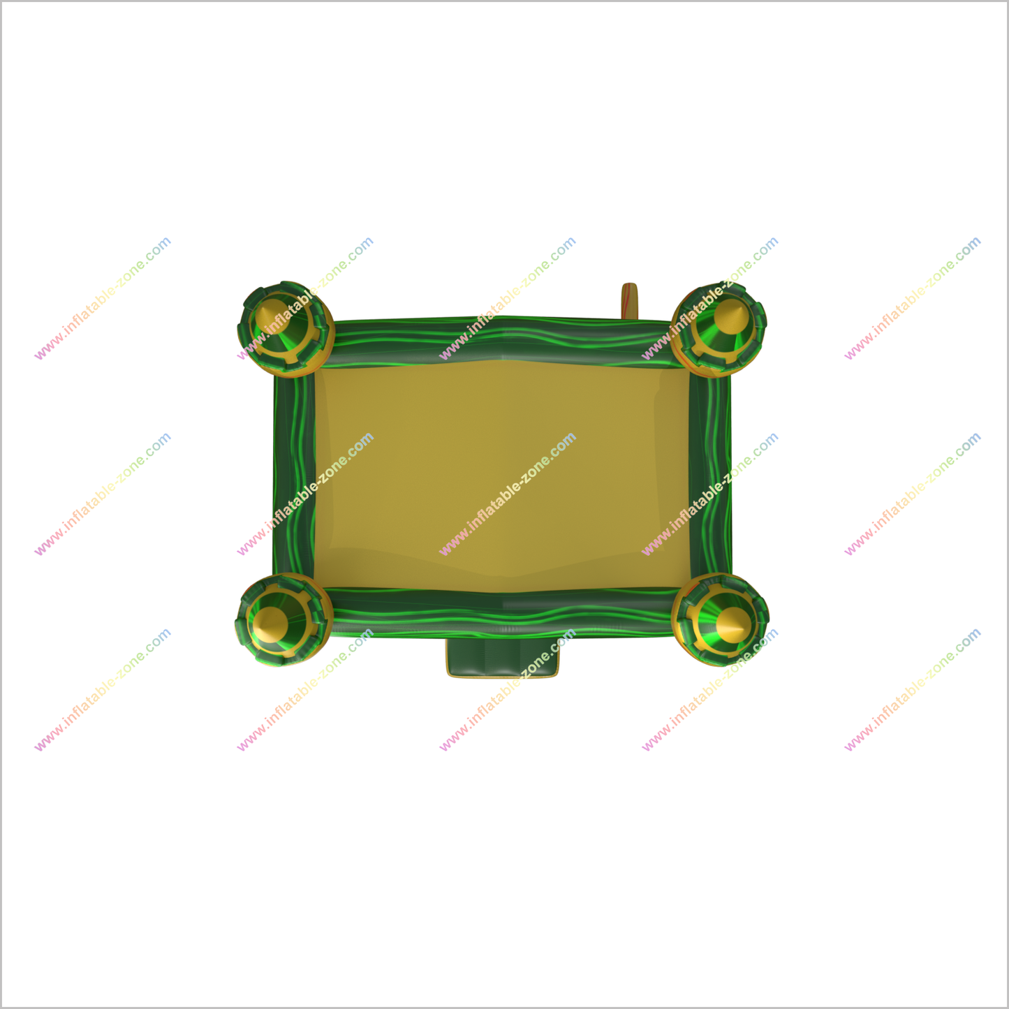 Jungle Castle Inflatable Bouncing House Marble Yellow And Green Inflatable Jumper Party Equipment Rental - Inflatable-Zone