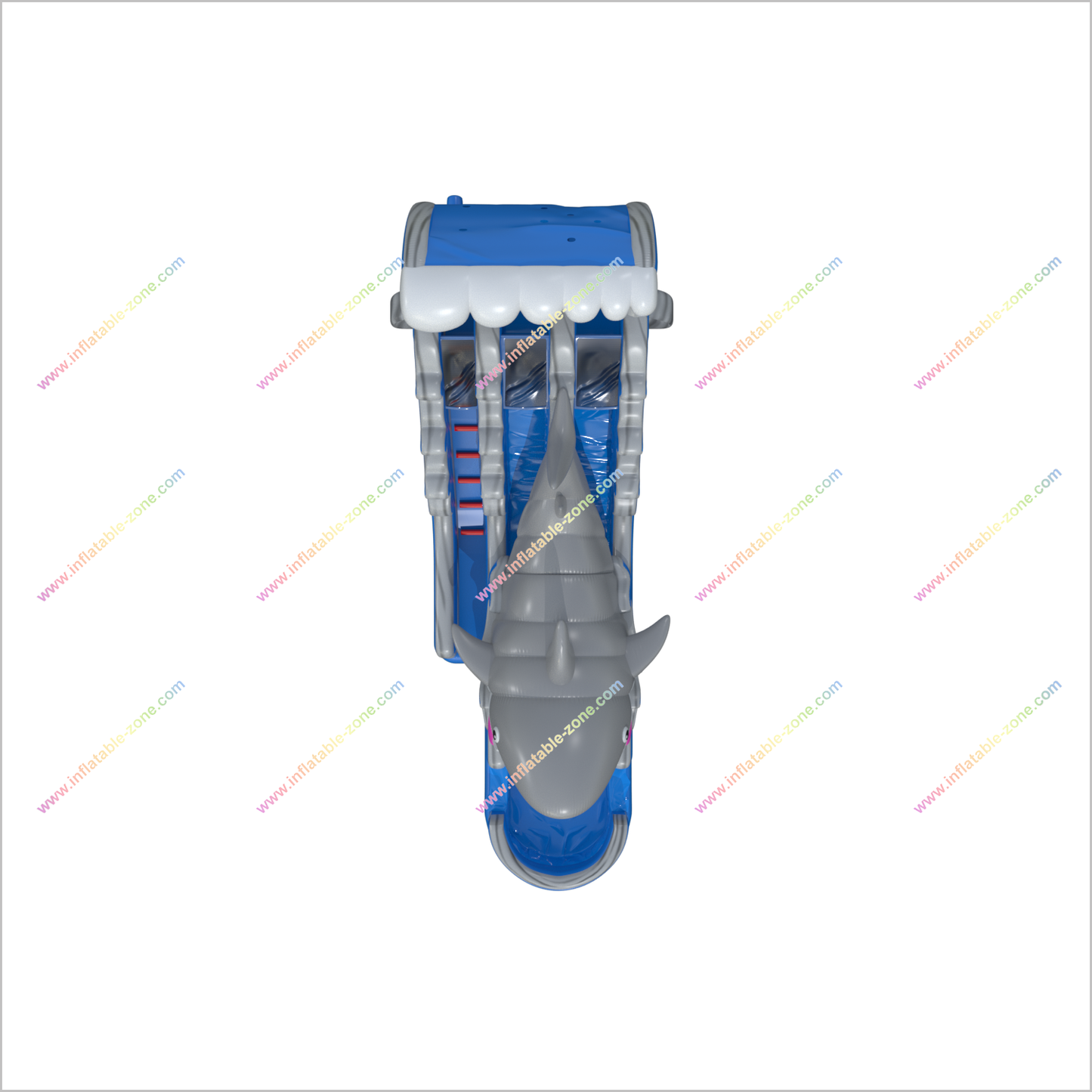 Blow Up Shark Water Slide Inflatable Splash Pool Waterslide Large Slip And Slide Inflatable Play Center - Inflatable-Zone