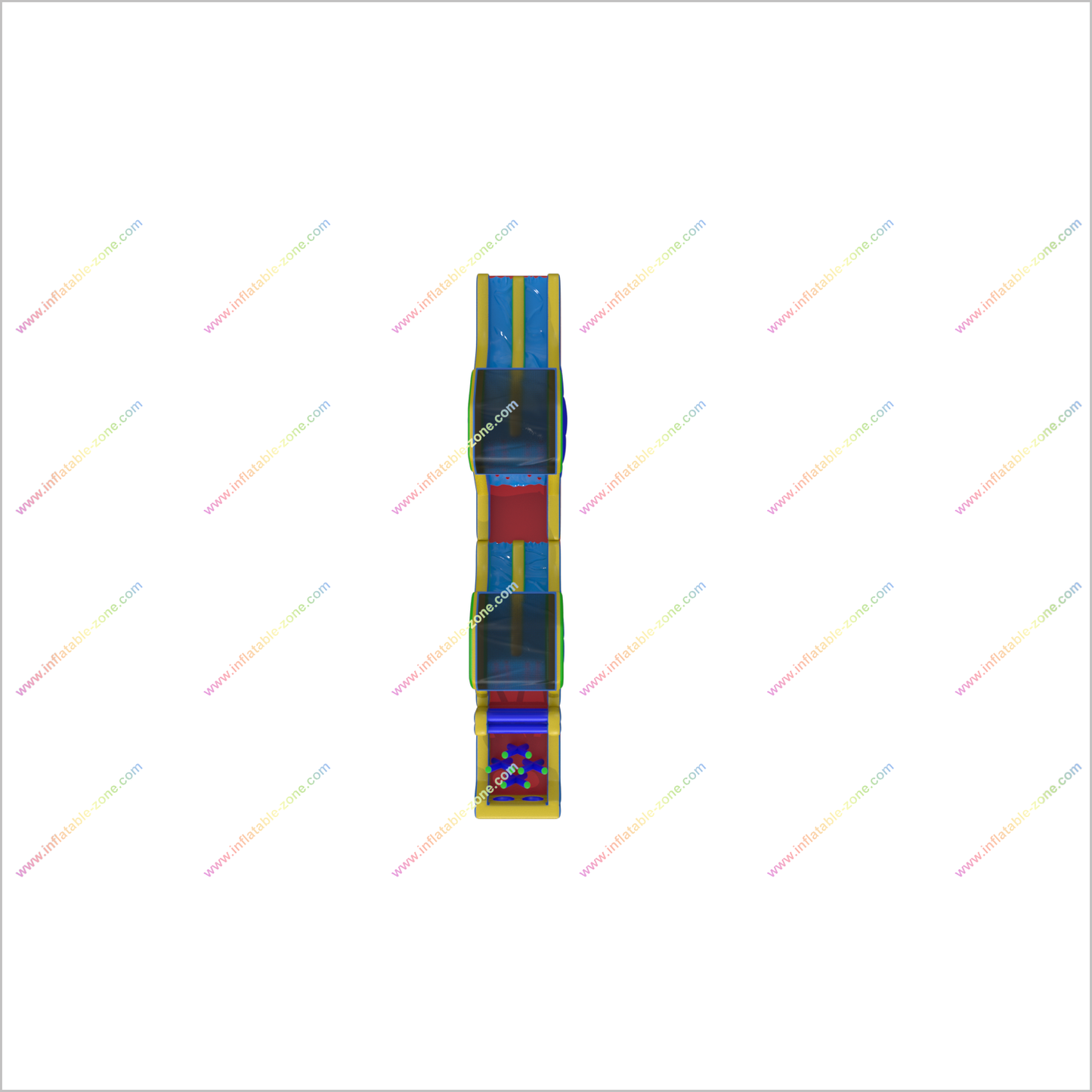 Inflatable Rainbow Obstacle Course Soft Rock Wall Climb And Double Slide Inflatable Obstacle Course Races - Inflatable-Zone