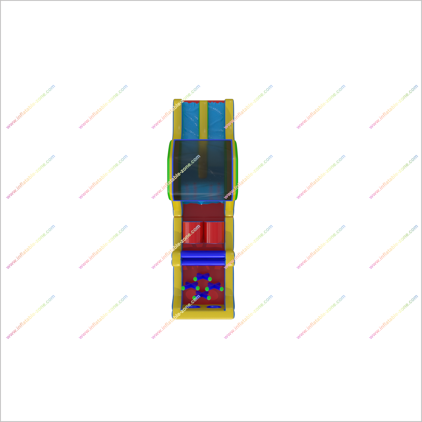 Large Obstacle Course Camp Inflatable Obstacle Race Sports Game With Inflatable Rock Climbing Wall Slide - Inflatable-Zone
