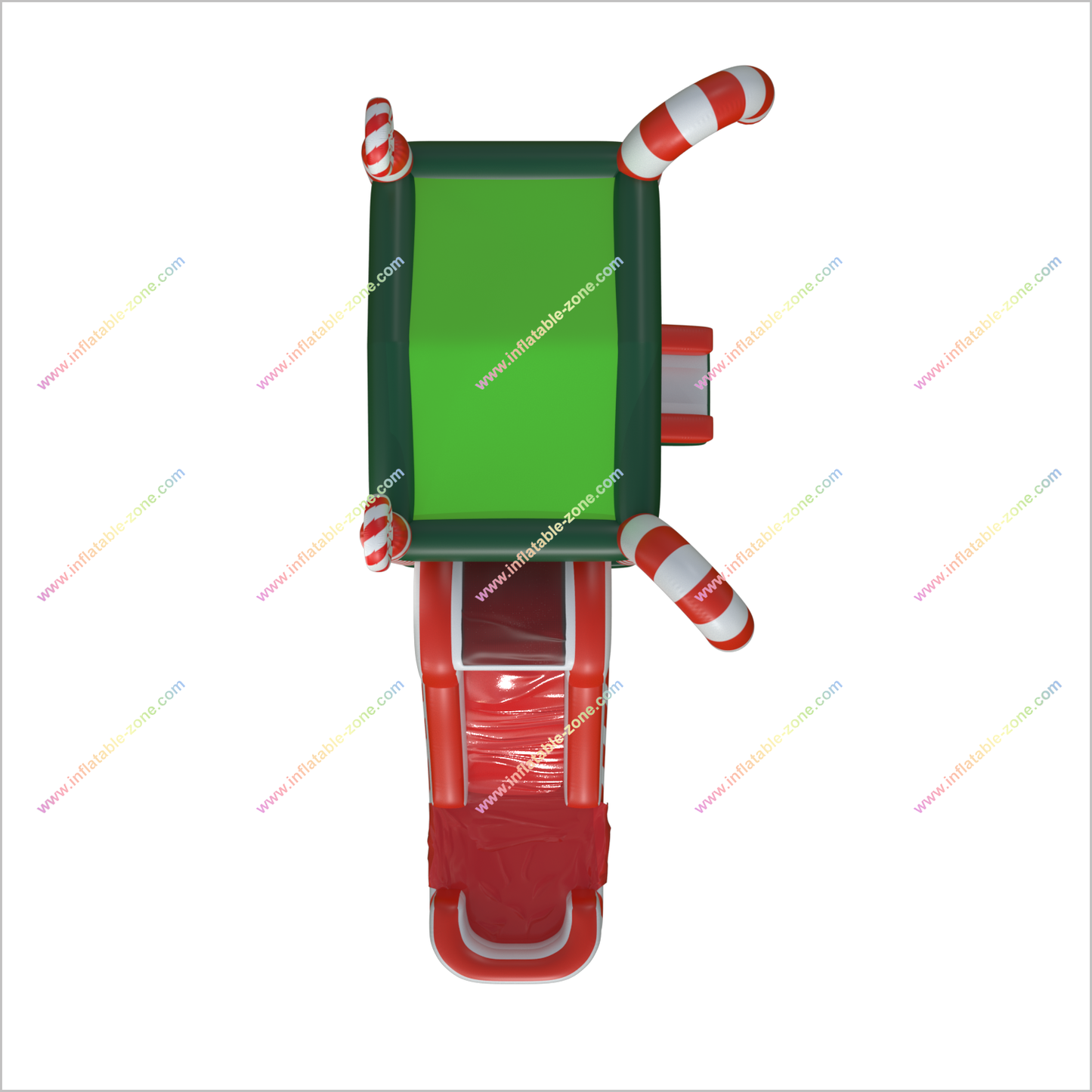 Christmas Candy Cane Bounce House And Water Slide Combo Bouncy Castle And Pool Inflatable Water Slide Rental Near Me - Inflatable-Zone