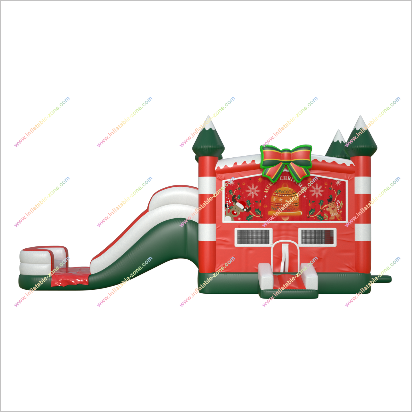 Merry Christmas Gift Inflatable Bounce House With Water Slide Combo Park Playground Equipment Bouncy Castle Slide Pool - Inflatable-Zone