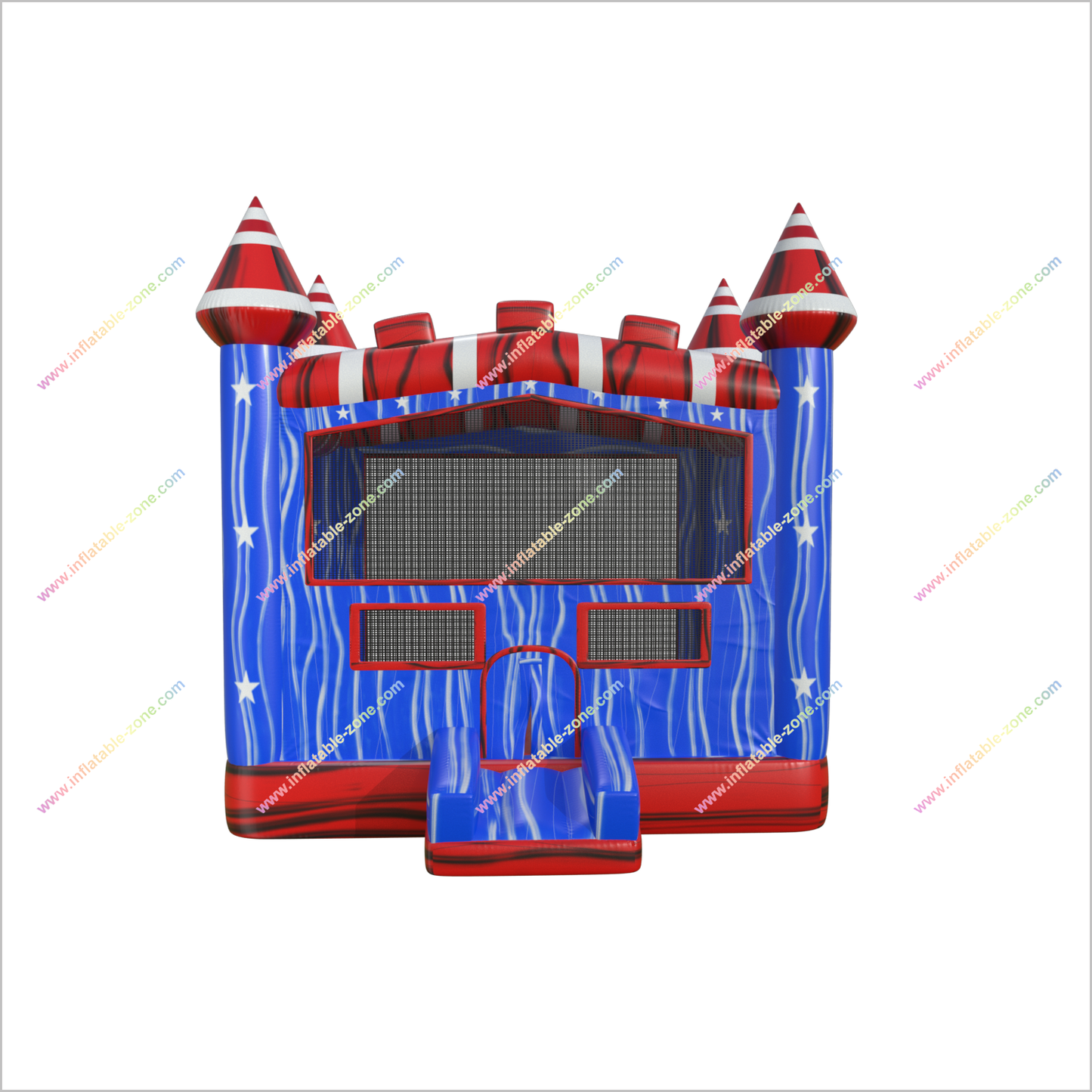 Small Bouncy Castle Back Yard Entertainment Inflatable Outdoor Playhouse Patriotic Bounce Rentals Near Me - Inflatable-Zone