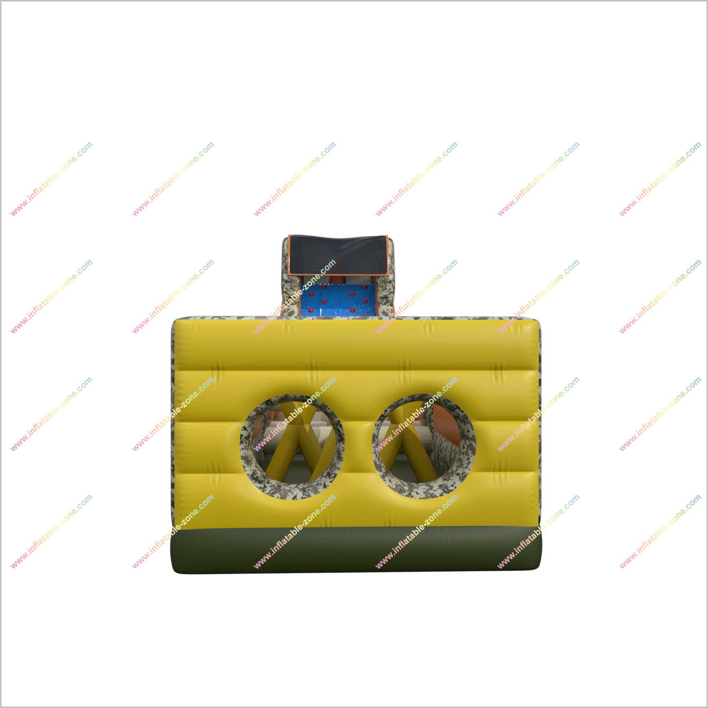 Slip N Slide Obstacle Course Inflatable Camo Obstacle Course Assault Course Inflatable Hire Near Me - Inflatable-Zone