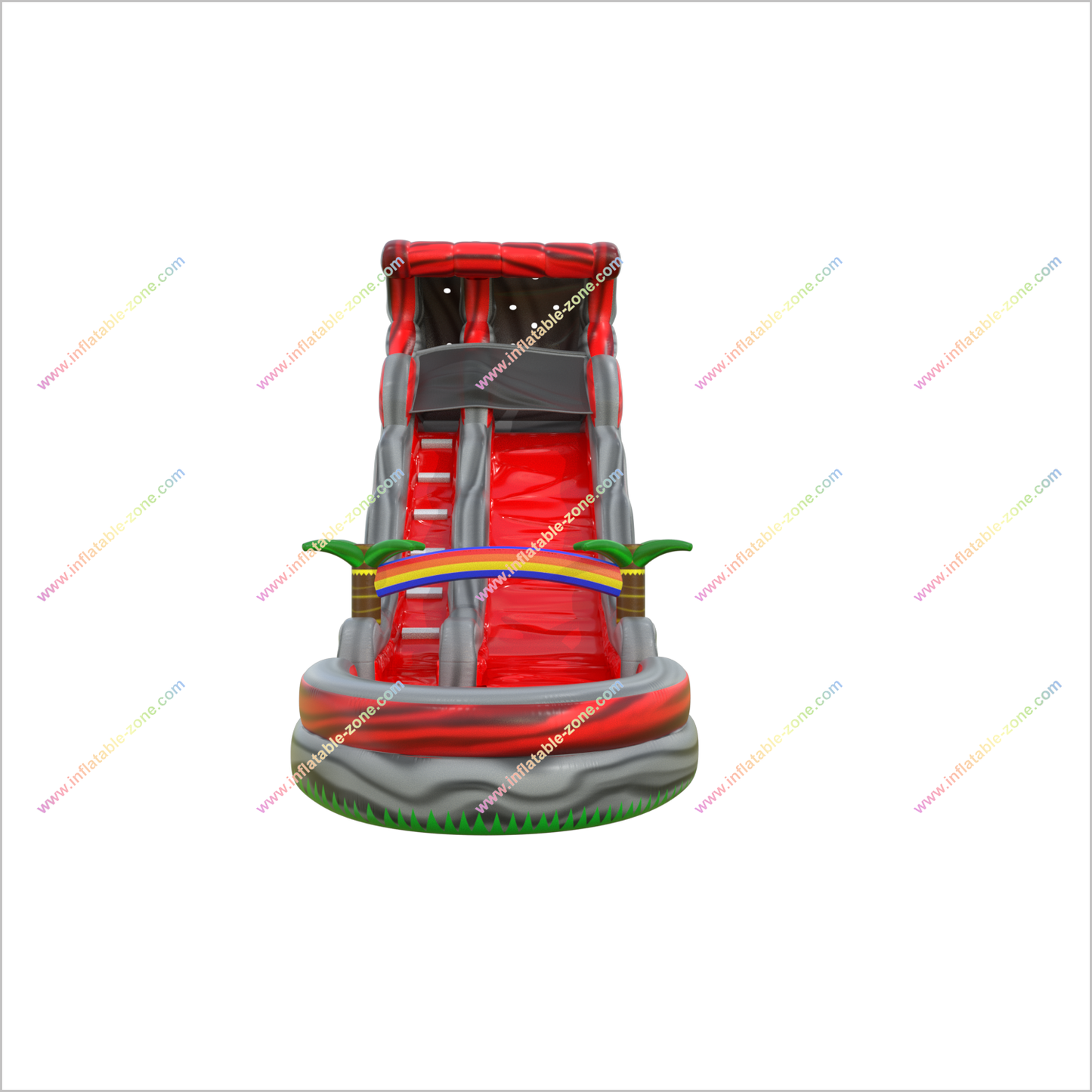 Lava Flow Water Slide Inflatable Pool Playground Wet And Dry Water Slide Bouncing All Around Party - Inflatable-Zone