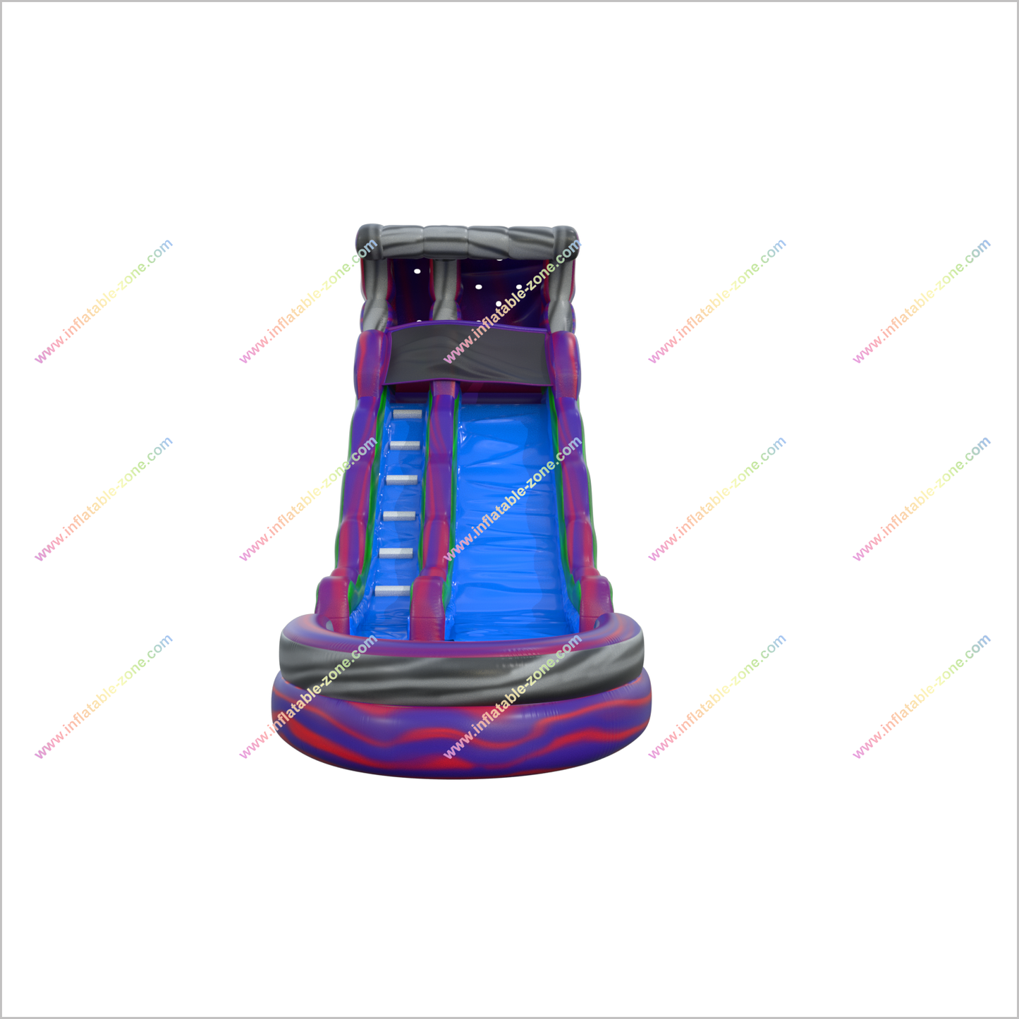 Purple Wave Inflatable Water Slide Liquid Magma Single Lane Water Slide Pool Inflatable Water Jumper - Inflatable-Zone