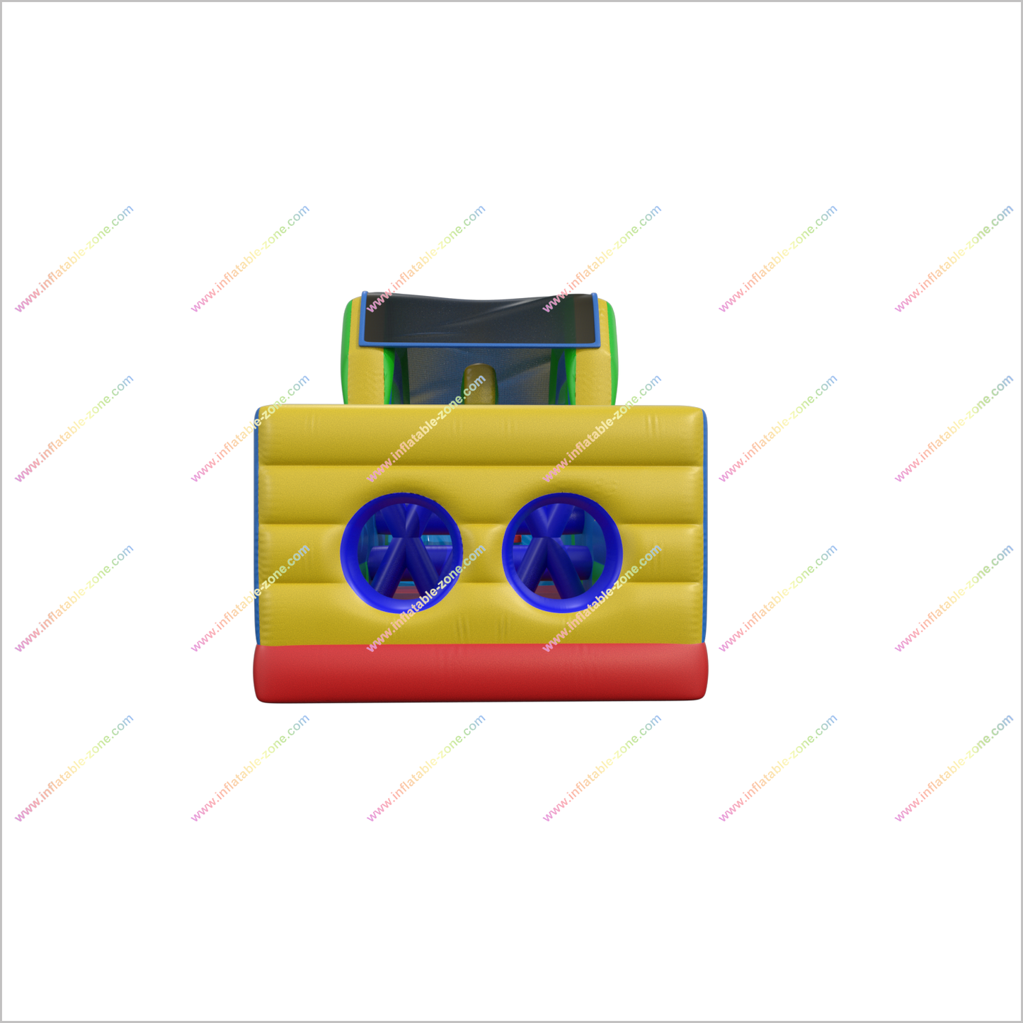 Inflatable Rainbow Obstacle Course Soft Rock Wall Climb And Double Slide Inflatable Obstacle Course Races - Inflatable-Zone