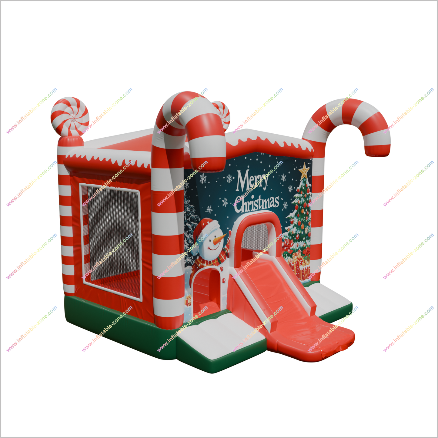 Candy Cane Land Target Inflatable Jumping Castle Christmas Tree And Snowman Bounce House Park Near Me - Inflatable-Zone