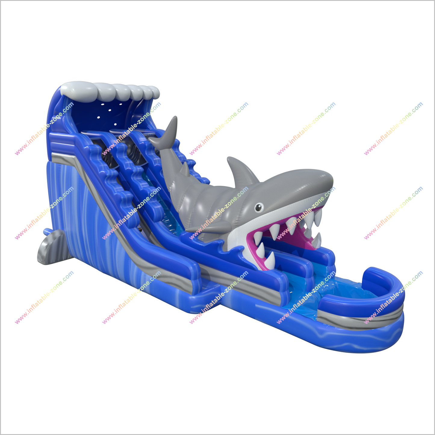 Backyard Shark Inflatable Waterslide Swimming Pool Party Popular Commercial Inflatable Water Park Water Slide - Inflatable-Zone