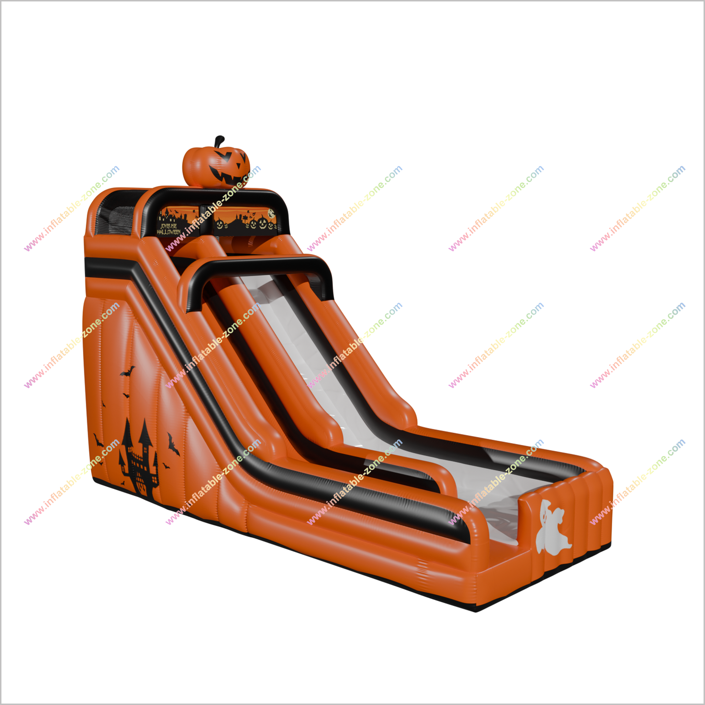 Funny Halloween Pumpkins Inflatable Slide Rental Outdoor Play Toys Jump And Slide Bouncer - Inflatable-Zone