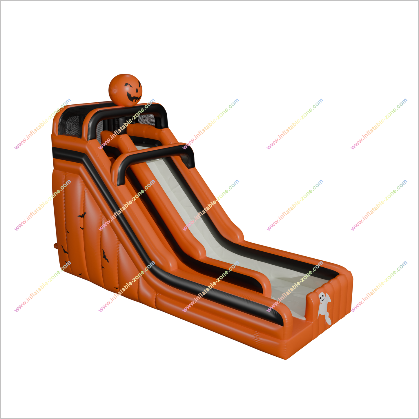 Giant Inflatable Pumpkin Blow Up Slide Rental Spooky Halloween Yard Commercial Inflatable Slides For Sale - Inflatable-Zone