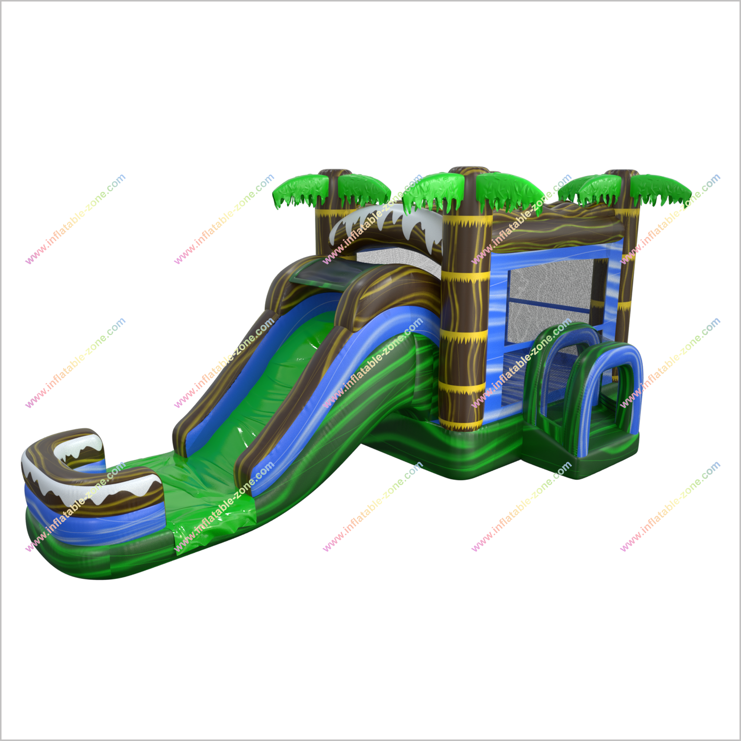 Jungle Bounce House Splash Combo Jumpers Near Me Bouncy Castle And Slide Mini Inflatable Pool - Inflatable-Zone