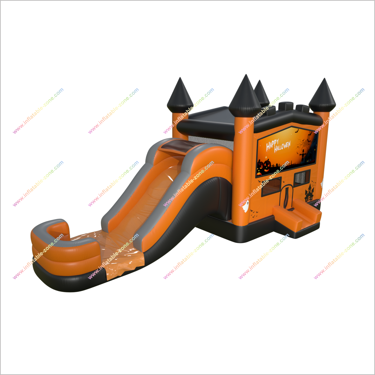 Pumpkin Happy Halloween Inflatable Bounce House With Water Slide Buying A Jumping Castle Inflatable Water Slide Into Pool - Inflatable-Zone