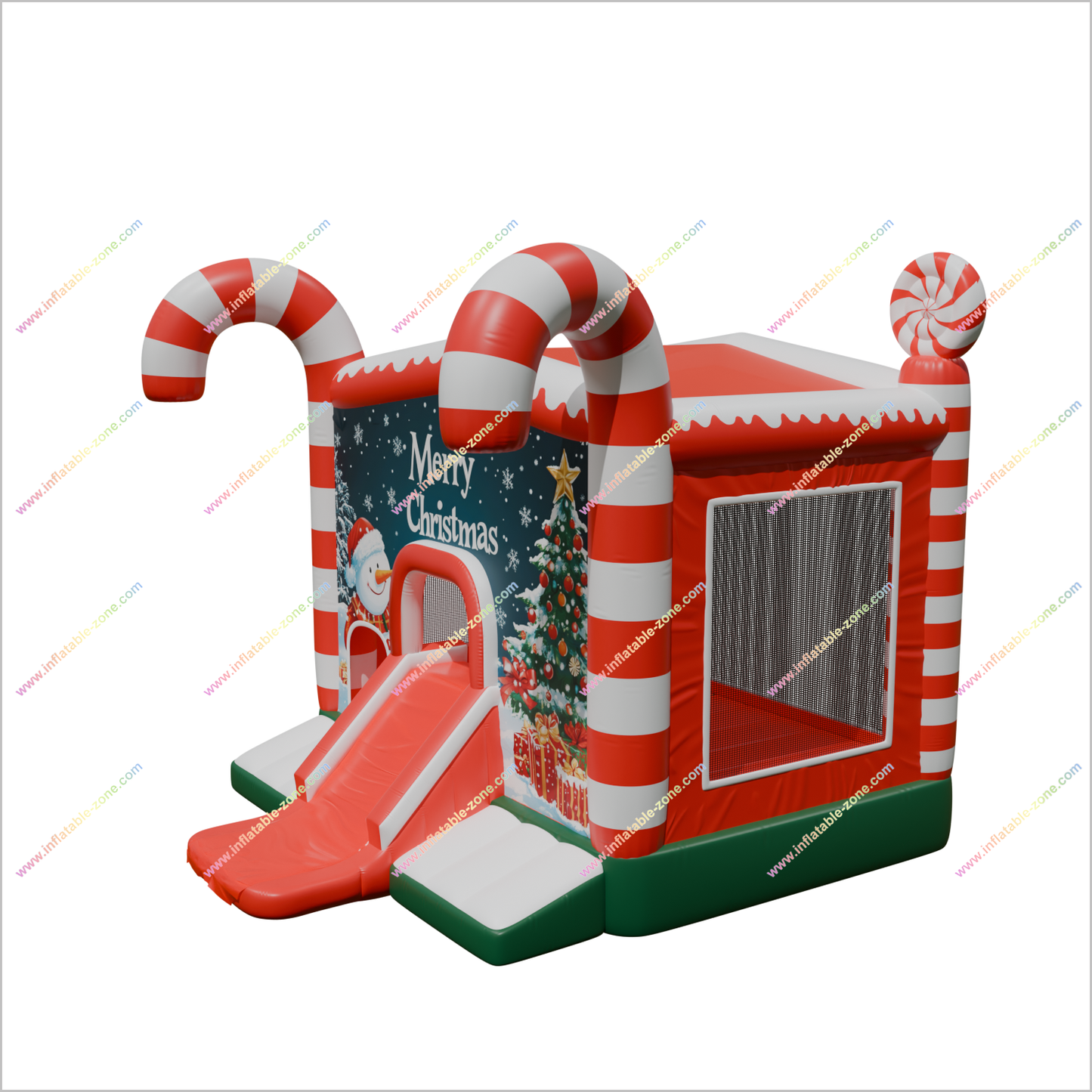 Candy Cane Land Target Inflatable Jumping Castle Christmas Tree And Snowman Bounce House Park Near Me - Inflatable-Zone