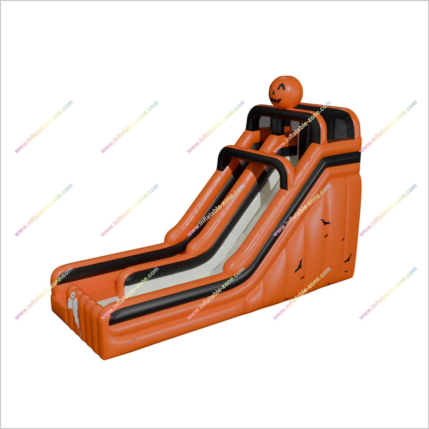Giant Inflatable Pumpkin Blow Up Slide Rental Spooky Halloween Yard Commercial Inflatable Slides For Sale - Inflatable-Zone