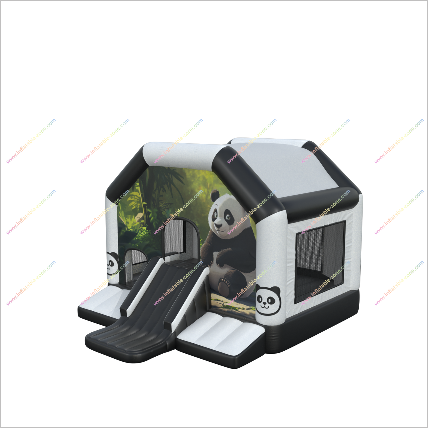 Adorable Panda Bouncy Castle Combo Slide Bouncer Near Me Adventure Inflatables Jumpy House With Slide - Inflatable-Zone