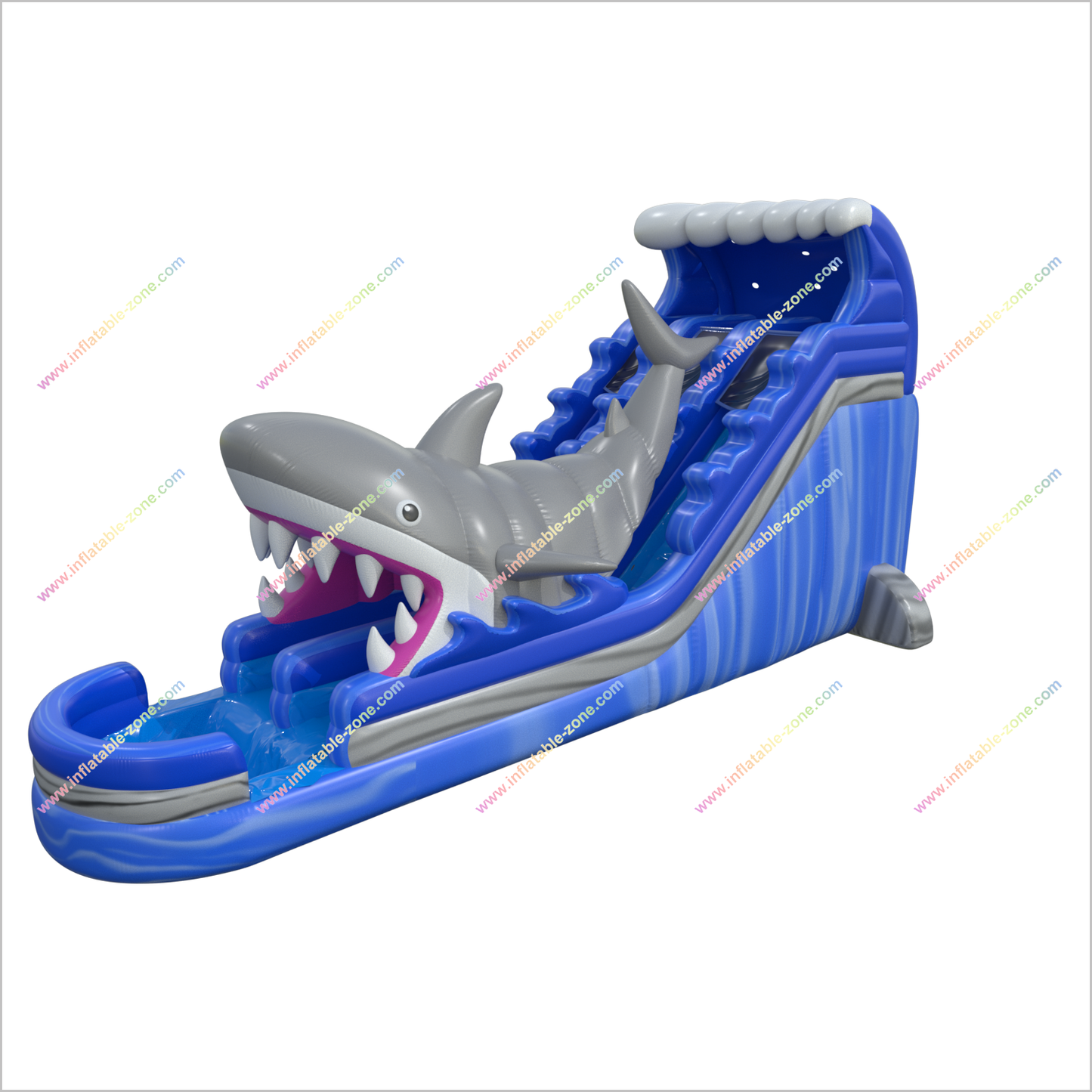 Backyard Shark Inflatable Waterslide Swimming Pool Party Popular Commercial Inflatable Water Park Water Slide - Inflatable-Zone