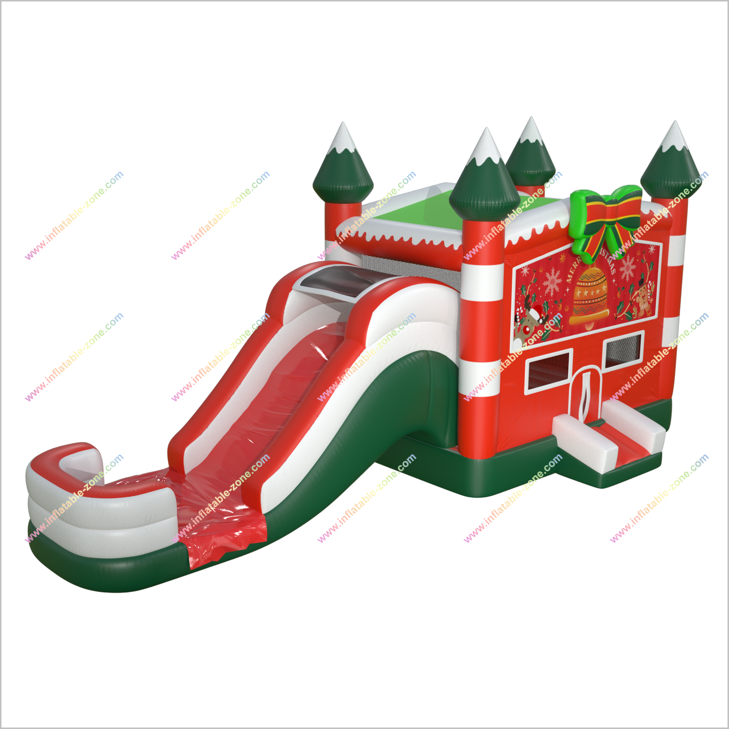 Merry Christmas Gift Inflatable Bounce House With Water Slide Combo Park Playground Equipment Bouncy Castle Slide Pool - Inflatable-Zone