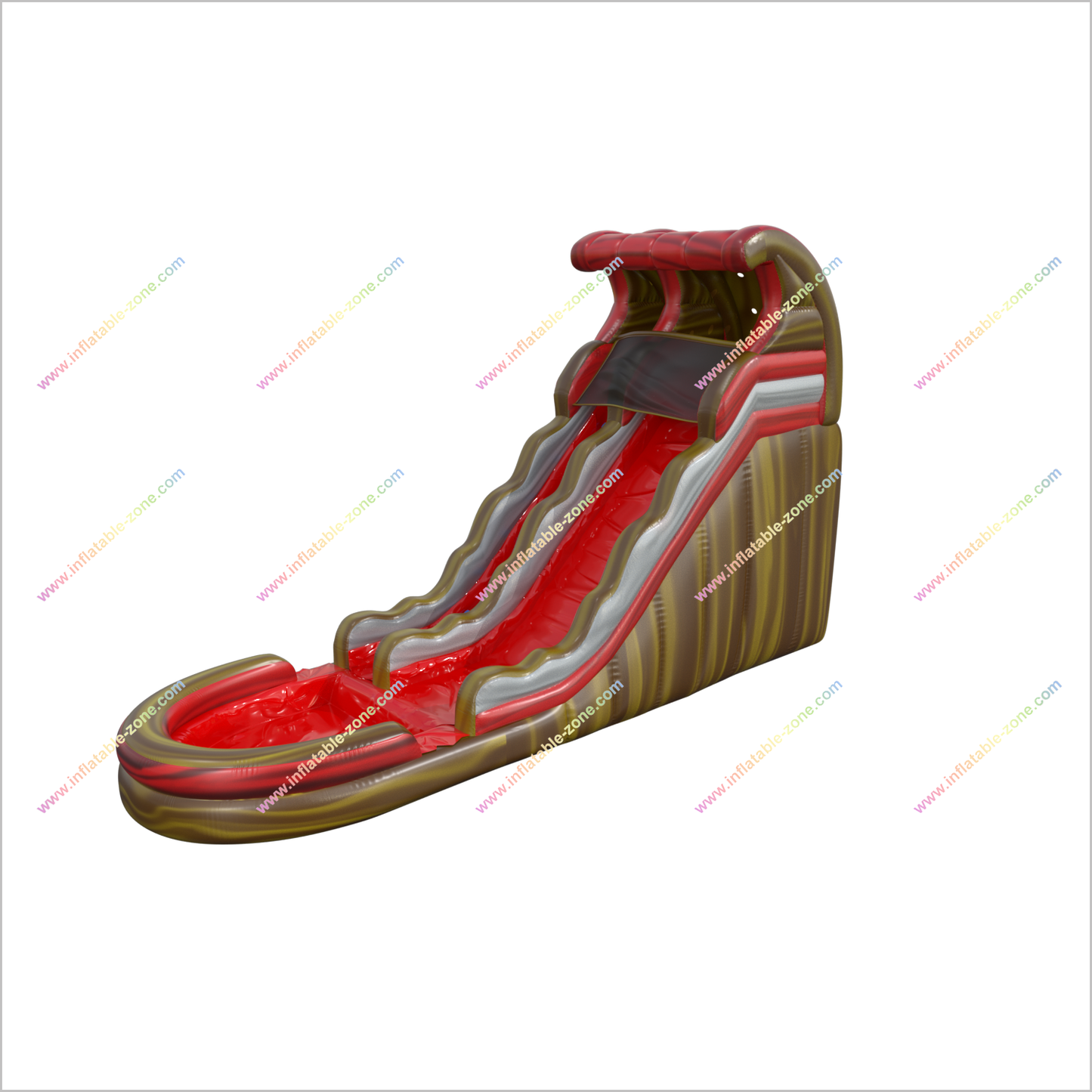 Best Commercial Bounce Inflatable Wave Water Slide Jumper Liquid Hot Magma Water Slide With Pool - Inflatable-Zone