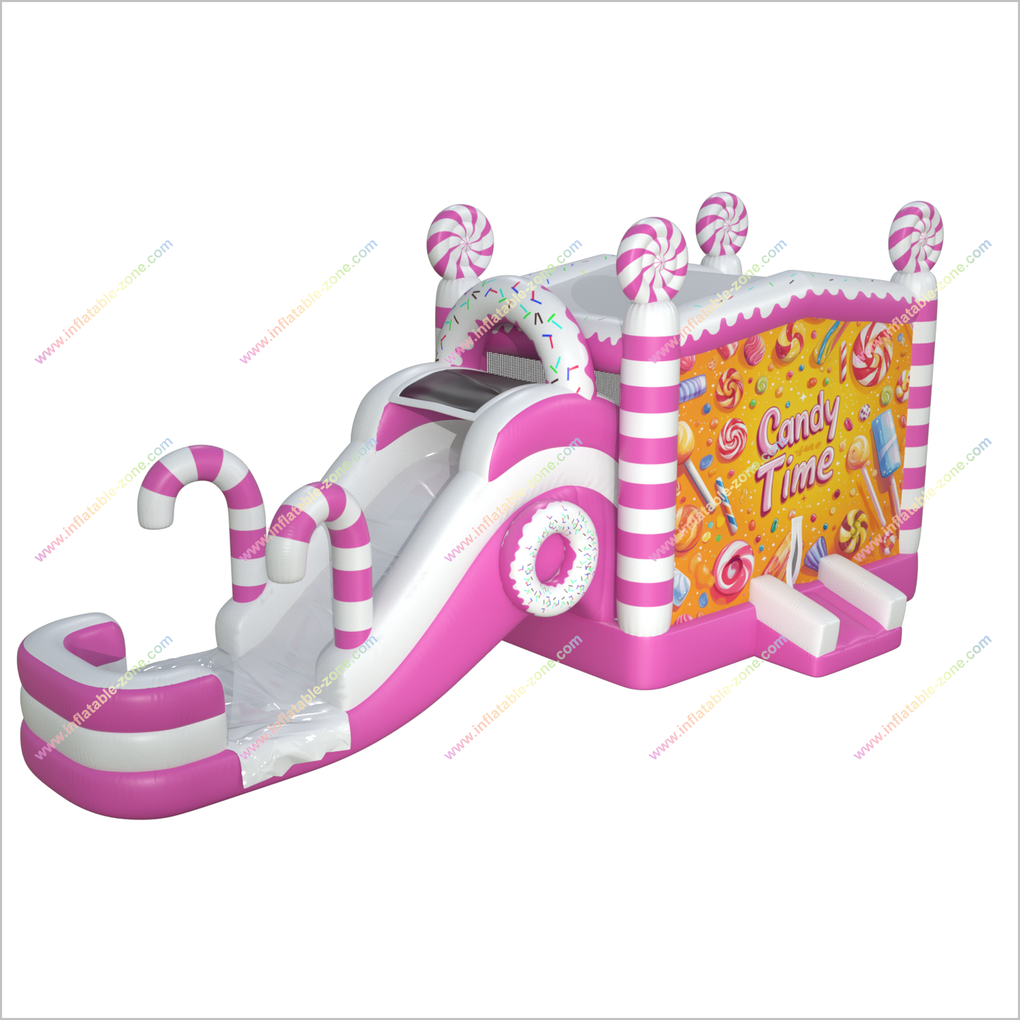 Candy Time Jumping House Water Slide Combo Sports Bouncy Castle With Waterslide Inflatables For Rent Near Me - Inflatable-Zone