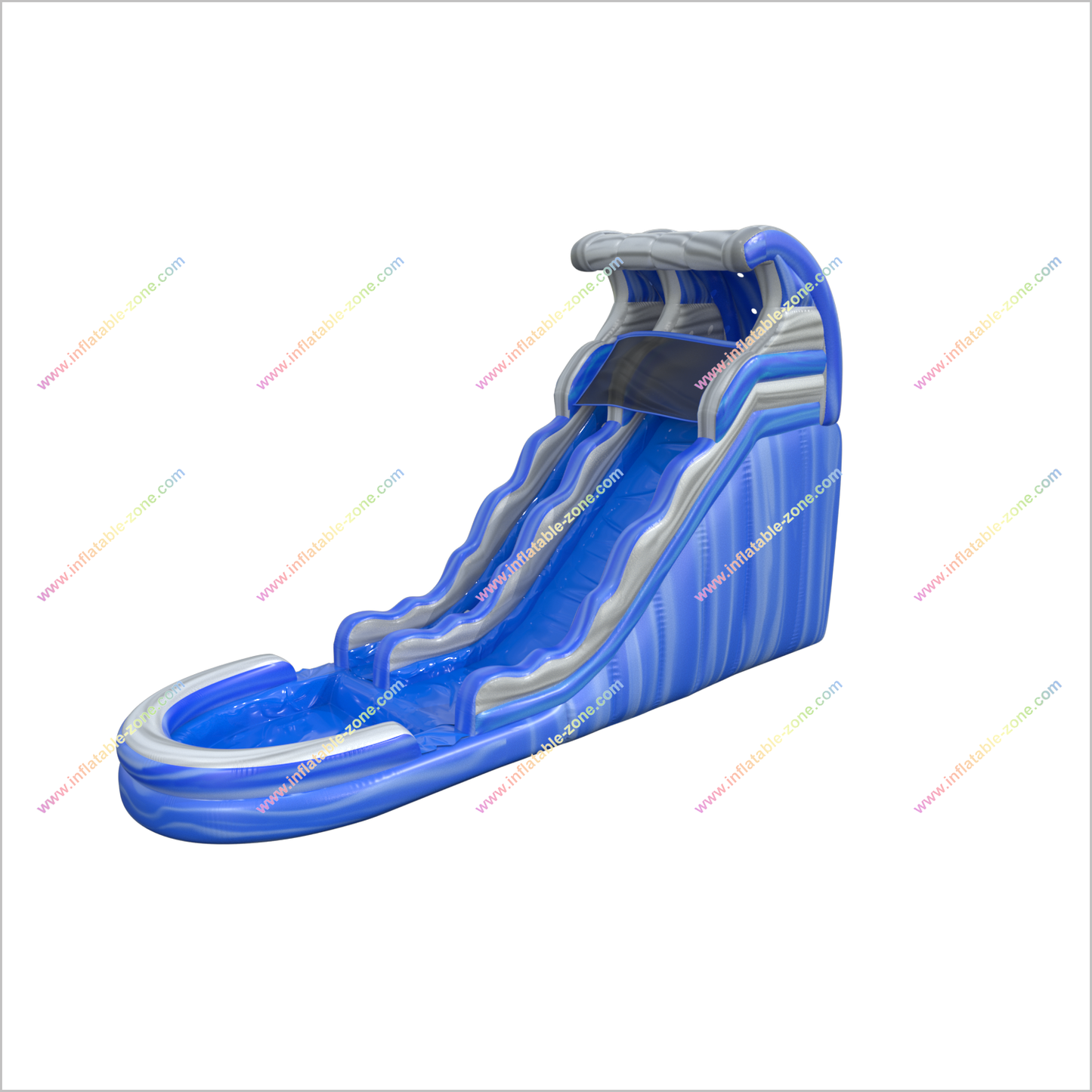 Inflatable Wave Single Lane Water Slide With Splash Pool Best Kids Inflatable Waterslide For Backyard - Inflatable-Zone