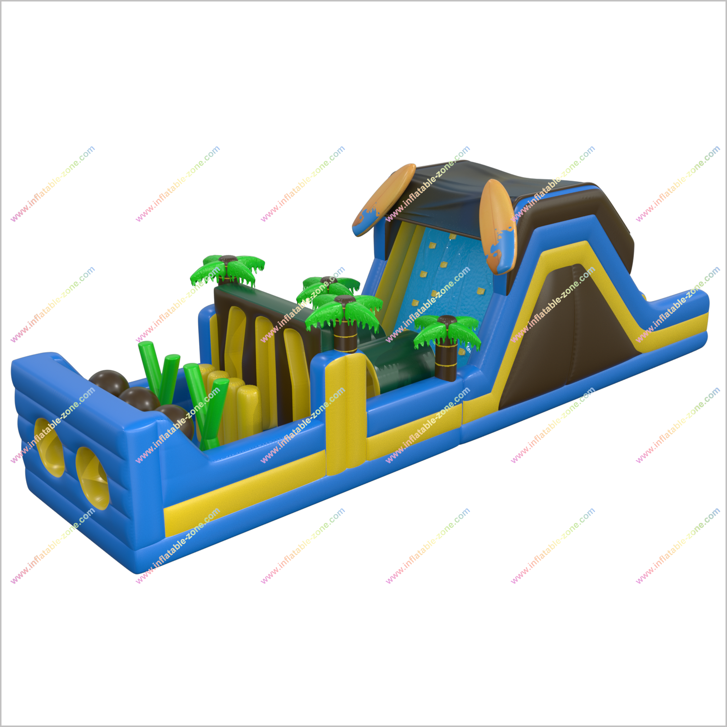 Bouncy Castle Obstacle Course Inflatable Climb And Slide Race Game Inflatable Obstacle Course For Rent Near Me - Inflatable-Zone