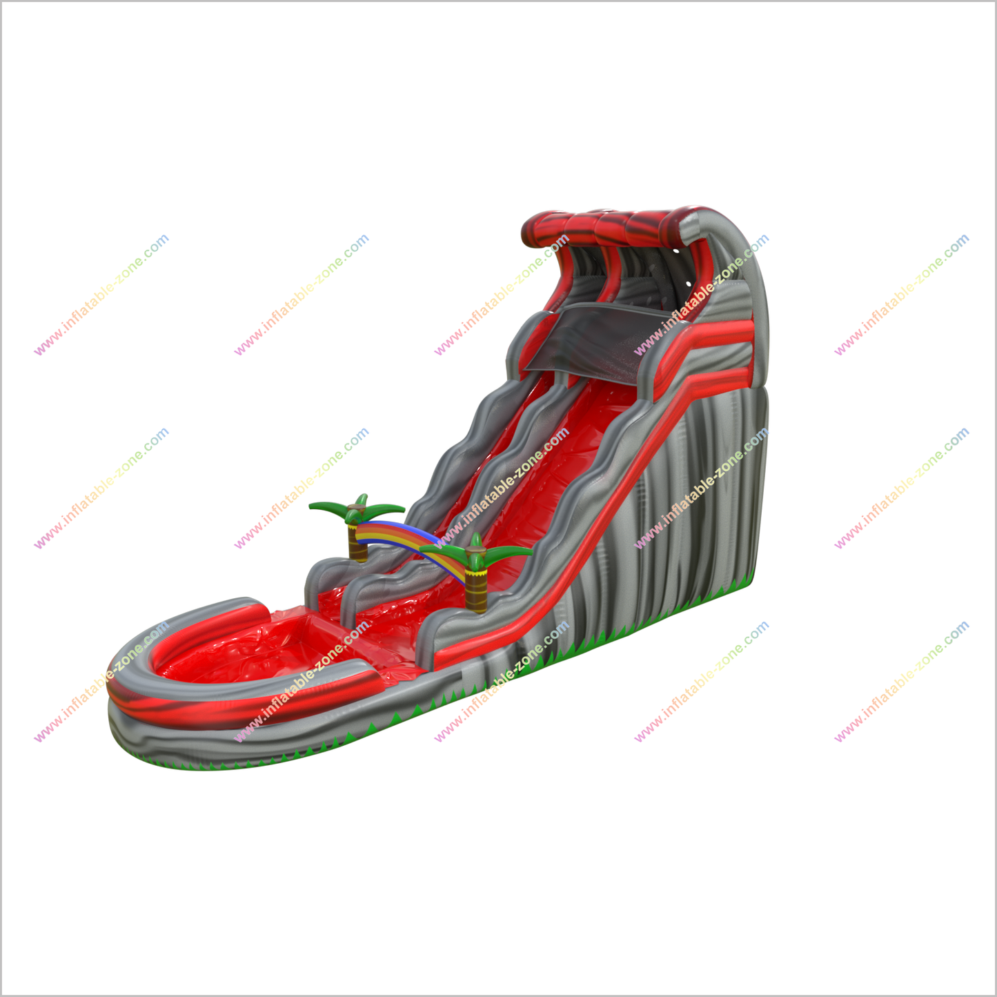 Lava Flow Water Slide Inflatable Pool Playground Wet And Dry Water Slide Bouncing All Around Party - Inflatable-Zone