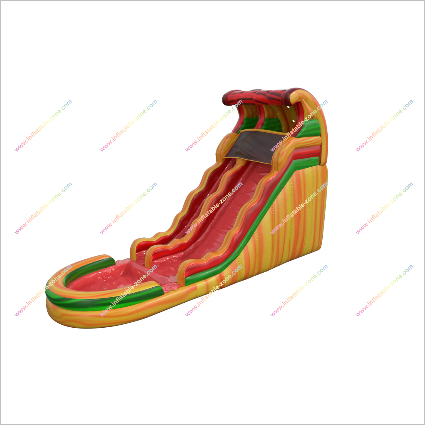 Fire Wave Water Slide Inflatable Play Center Splash Inflatable Pool Water Slide For Kids Backyard Fun - Inflatable-Zone