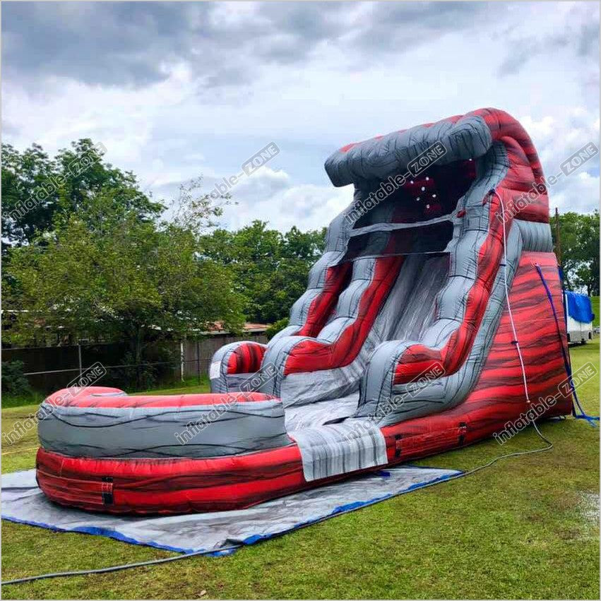 Blow Up Slide Wet Bounce House Water Slip Pool Inflatable Slides Intex Fun Fruity Play Center - Inflatable-Zone