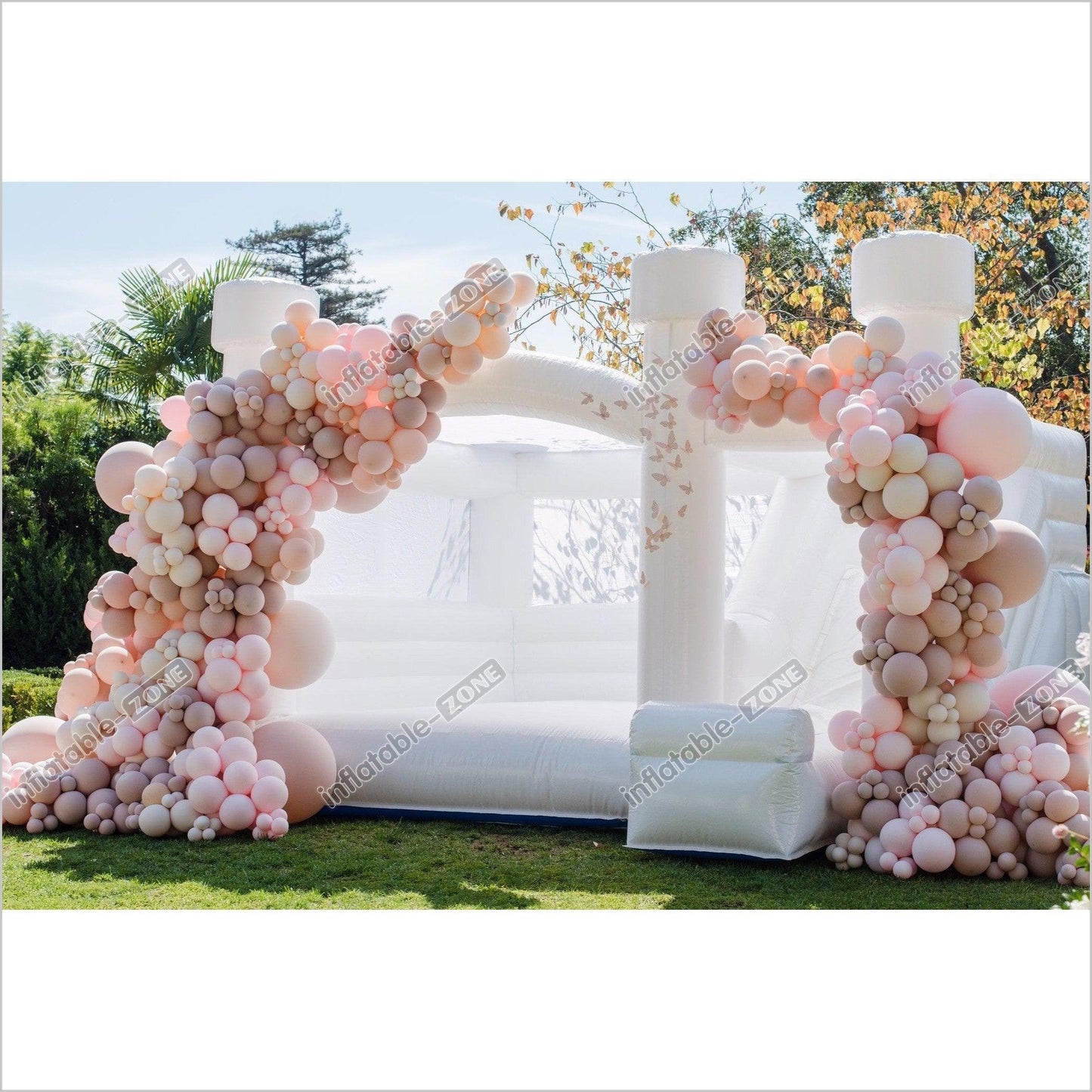 Balloon Bounce House Commercial Inflatable Slide White Wedding Bouncy Castle Combo For Party Engagement - Inflatable-Zone