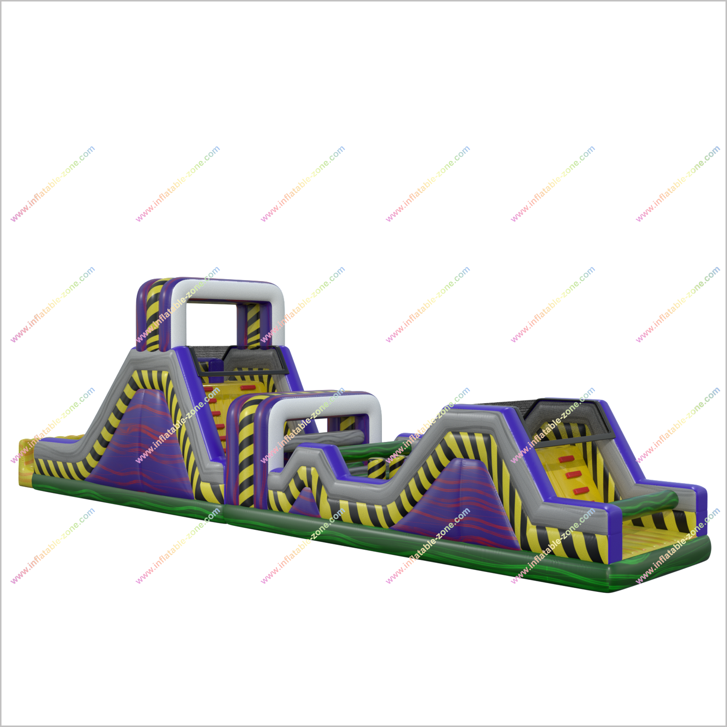 Toxic Revenge Inflatable Obstacle Course Nearby Party Run Bouncy Castle Obstacle Course For Sale