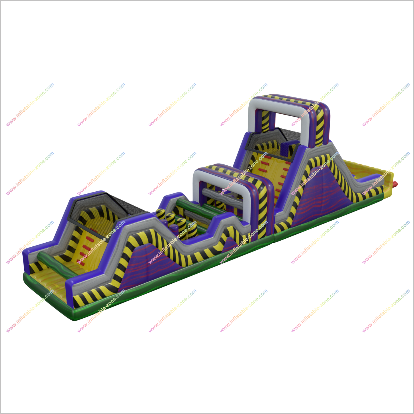 Toxic Revenge Inflatable Obstacle Course Nearby Party Run Bouncy Castle Obstacle Course For Sale