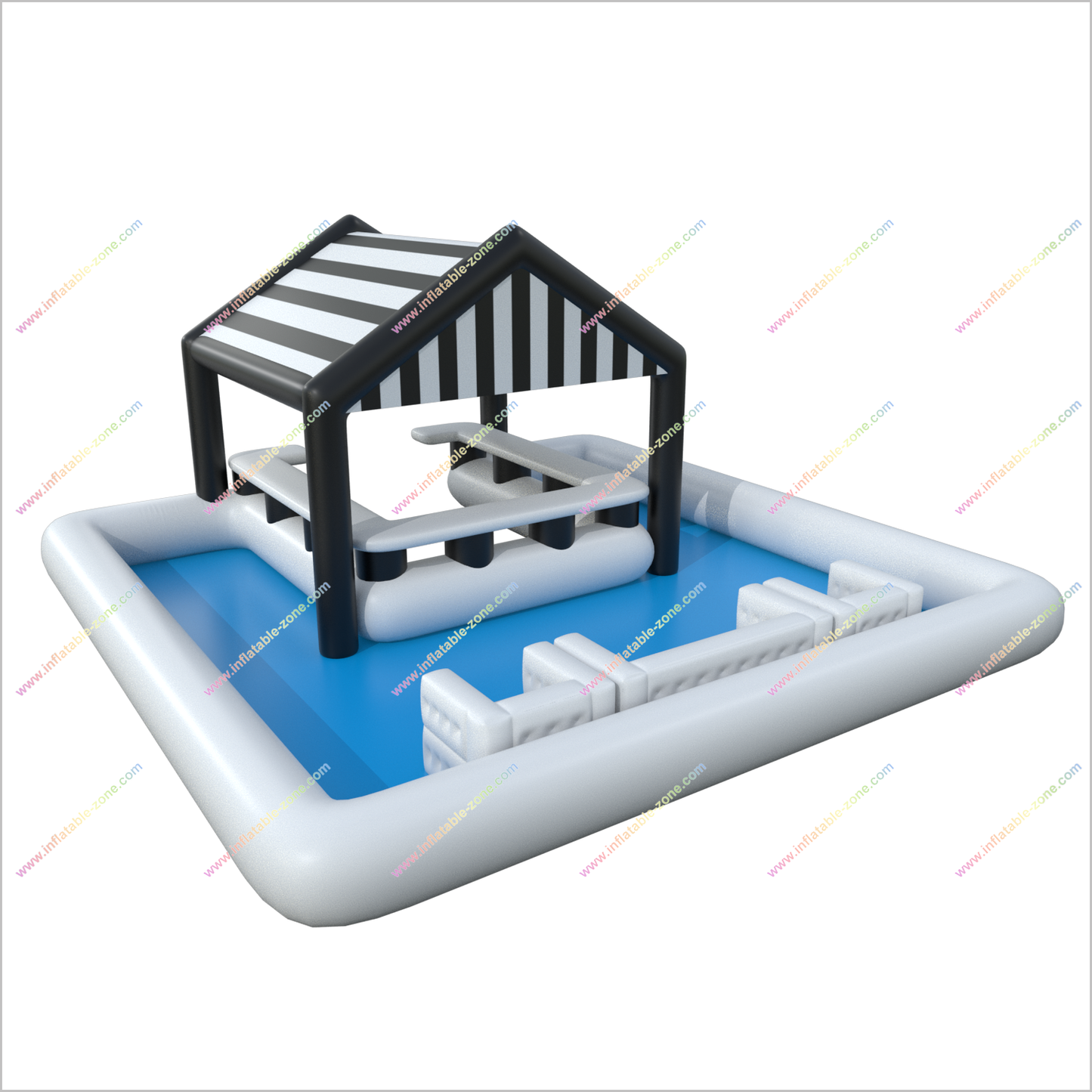 Water Rides Inflatable Pool Bar With Seats Leisure Sports Entertainment Floating Bar Table For Pool - Inflatable-Zone