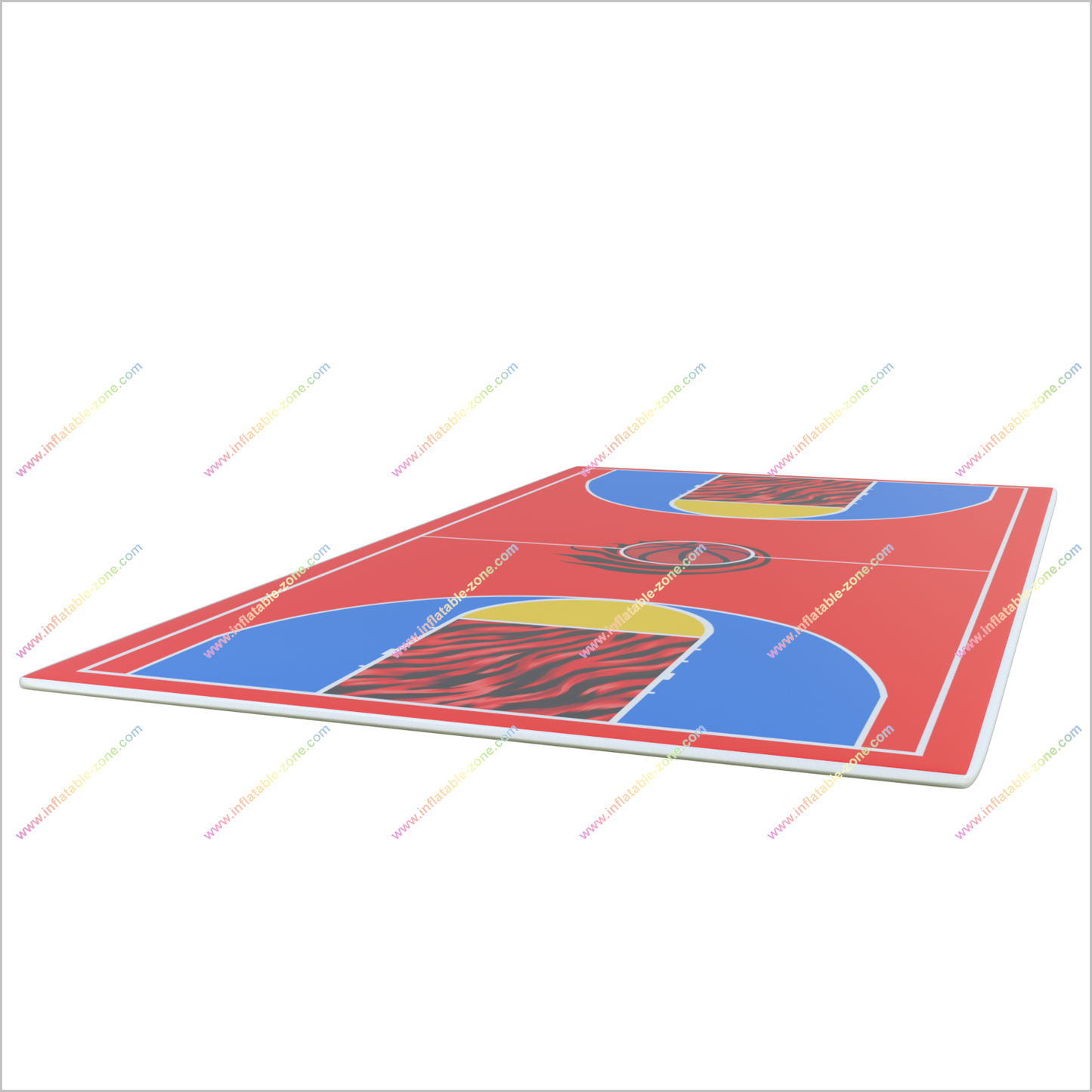 Indoor Basketball Court Inflatable Air Mat Tumbling Gym Mat Play Sports Inflatable Basketball Court For Rent