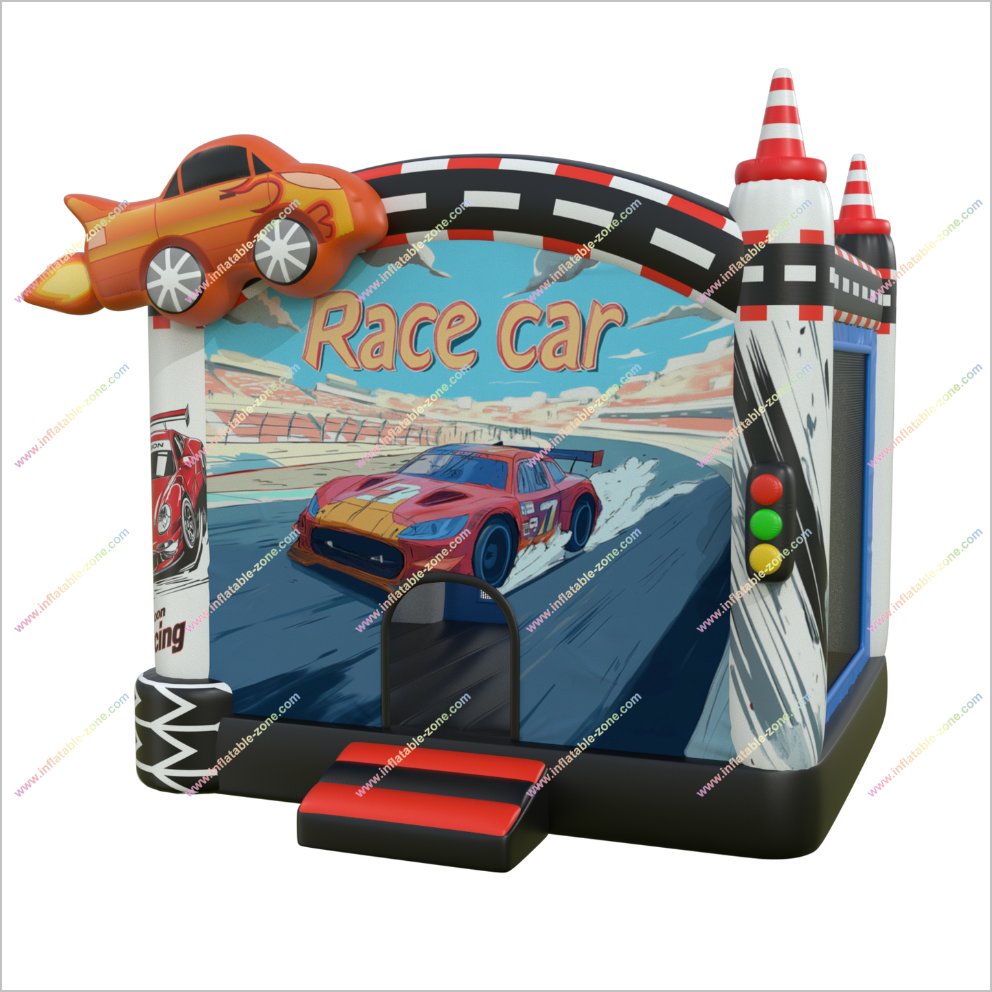 Race Car Themed Bounce House For Teenager Outdoor Inflatable Park Bouncy Castle Soft Play Hire - Inflatable-Zone