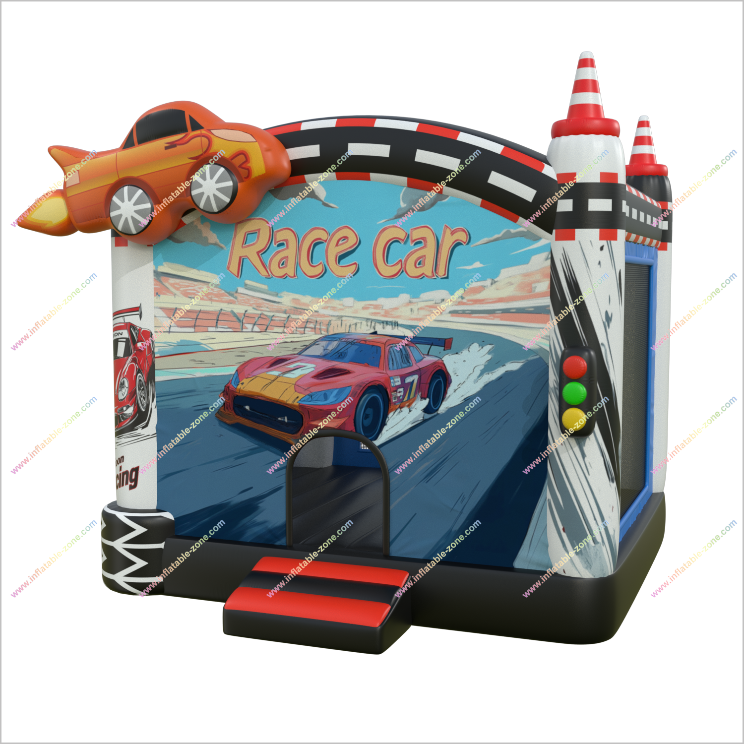 Race Car Themed Bounce House For Teenager Outdoor Inflatable Park Bouncy Castle Soft Play Hire - Inflatable-Zone