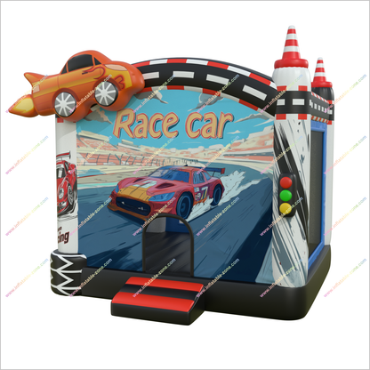 Race Car Themed Bounce House For Teenager Outdoor Inflatable Park Bouncy Castle Soft Play Hire - Inflatable-Zone