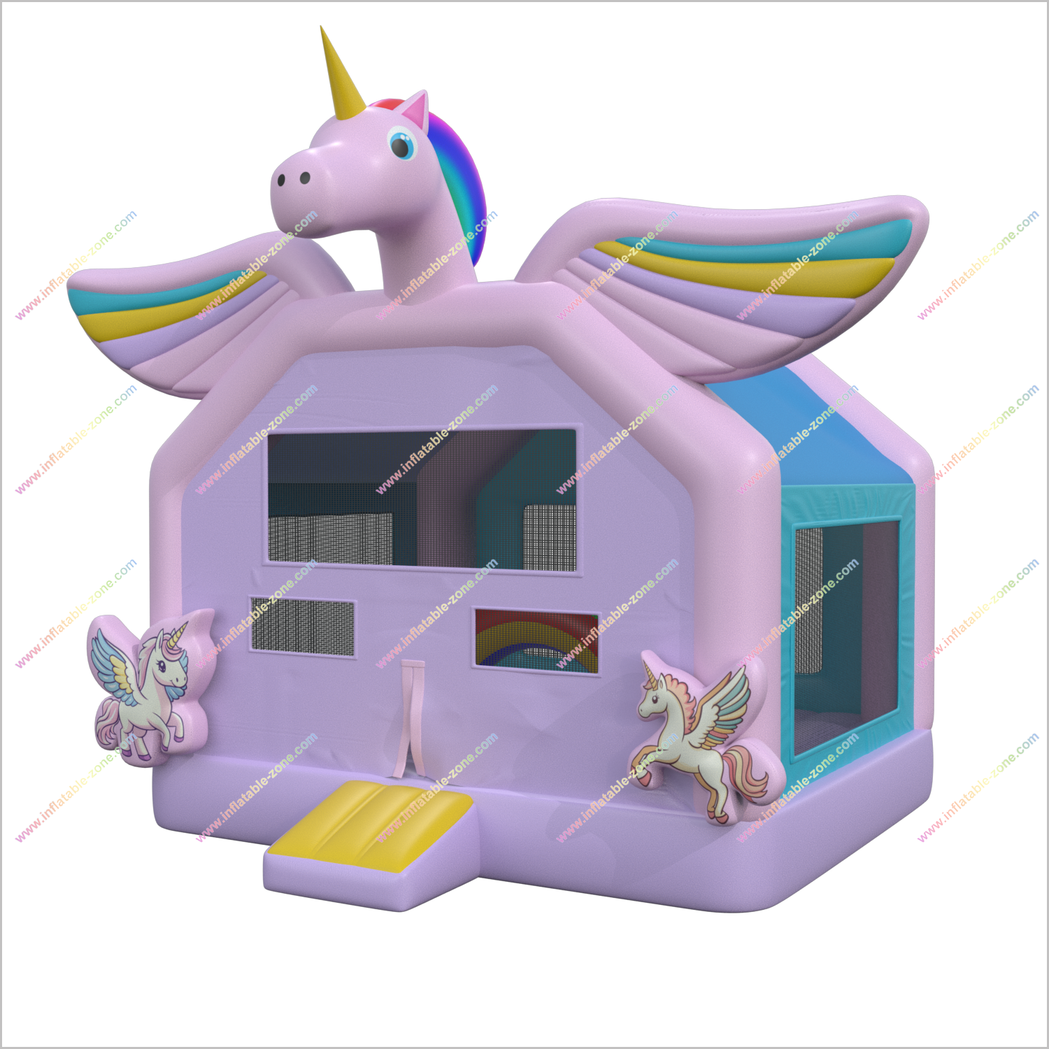 Unicorn Bounce House Inflatables Play Outdoor Family Fun Near Me Inflatable Bouncy Castle For Sale - Inflatable-Zone