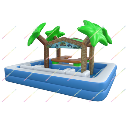 The Beach Tiki Bar Floating Pool Lounge Leisure Island Tiki Inflatable Bar Party Hire Near Me