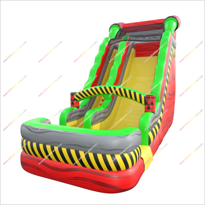 Radioactive Tall Inflatable Water Slides Childrens Garden Play Equipment Inflatable Slides For Swimming Pools