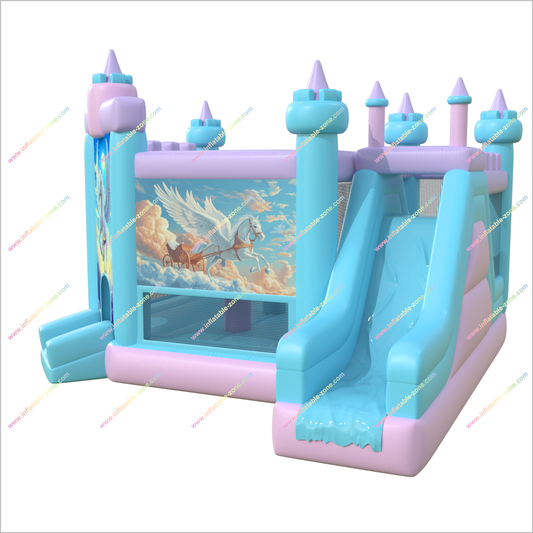 Flying Pegasus Bounce House Play Area Inflatable Slides Rental Birthday Decoration Combo Bouncy Castle For Childrens Parties